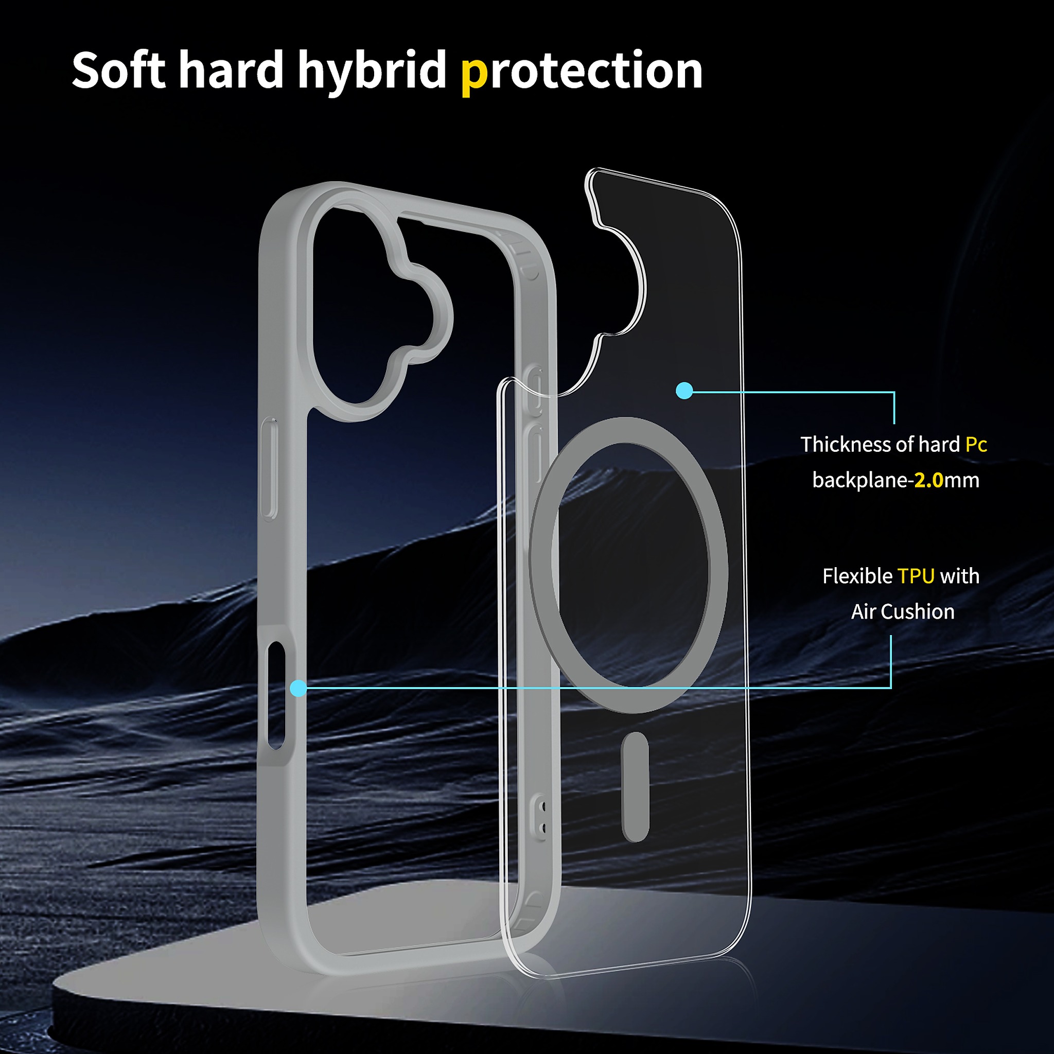 SendaFit Clear Two-in-One MagSafe Case for iPhone 17 detail 10