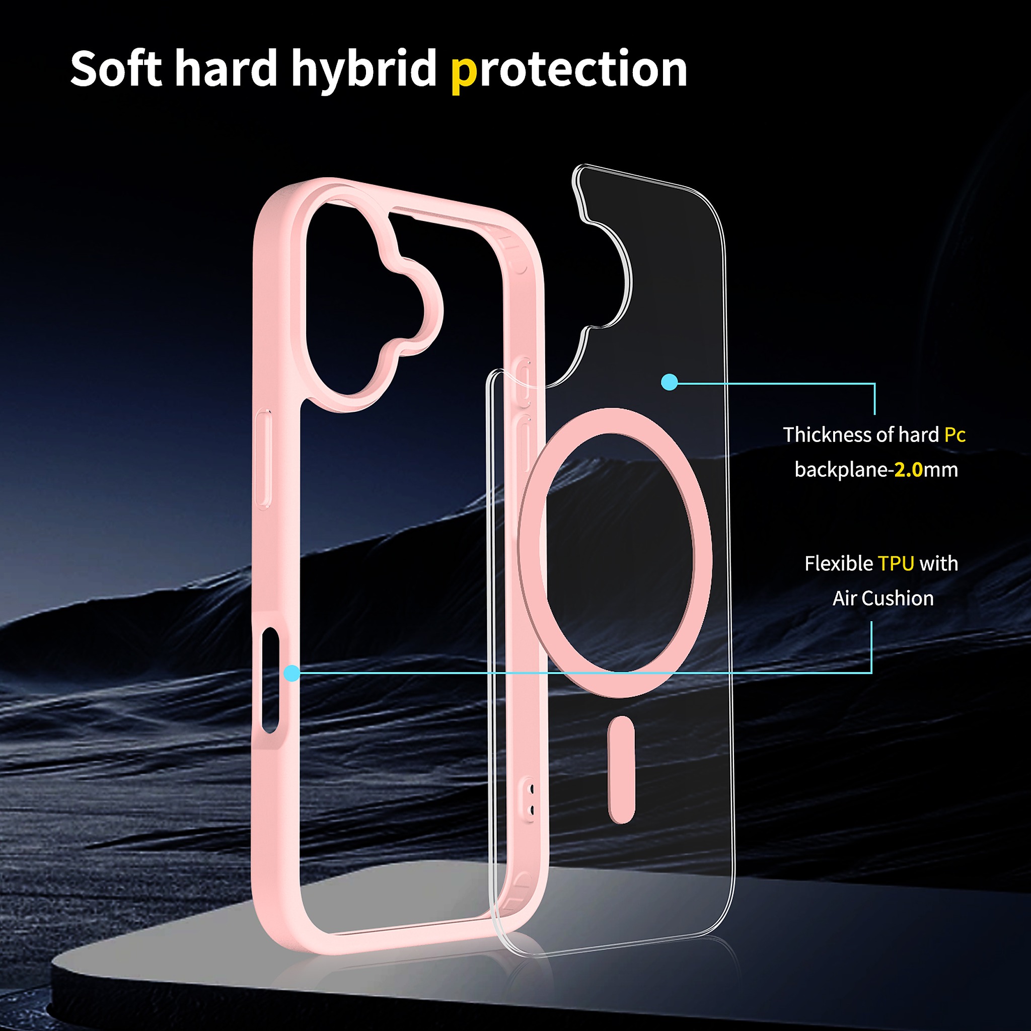 SendaFit Clear Two-in-One MagSafe Case for iPhone 17 detail 11