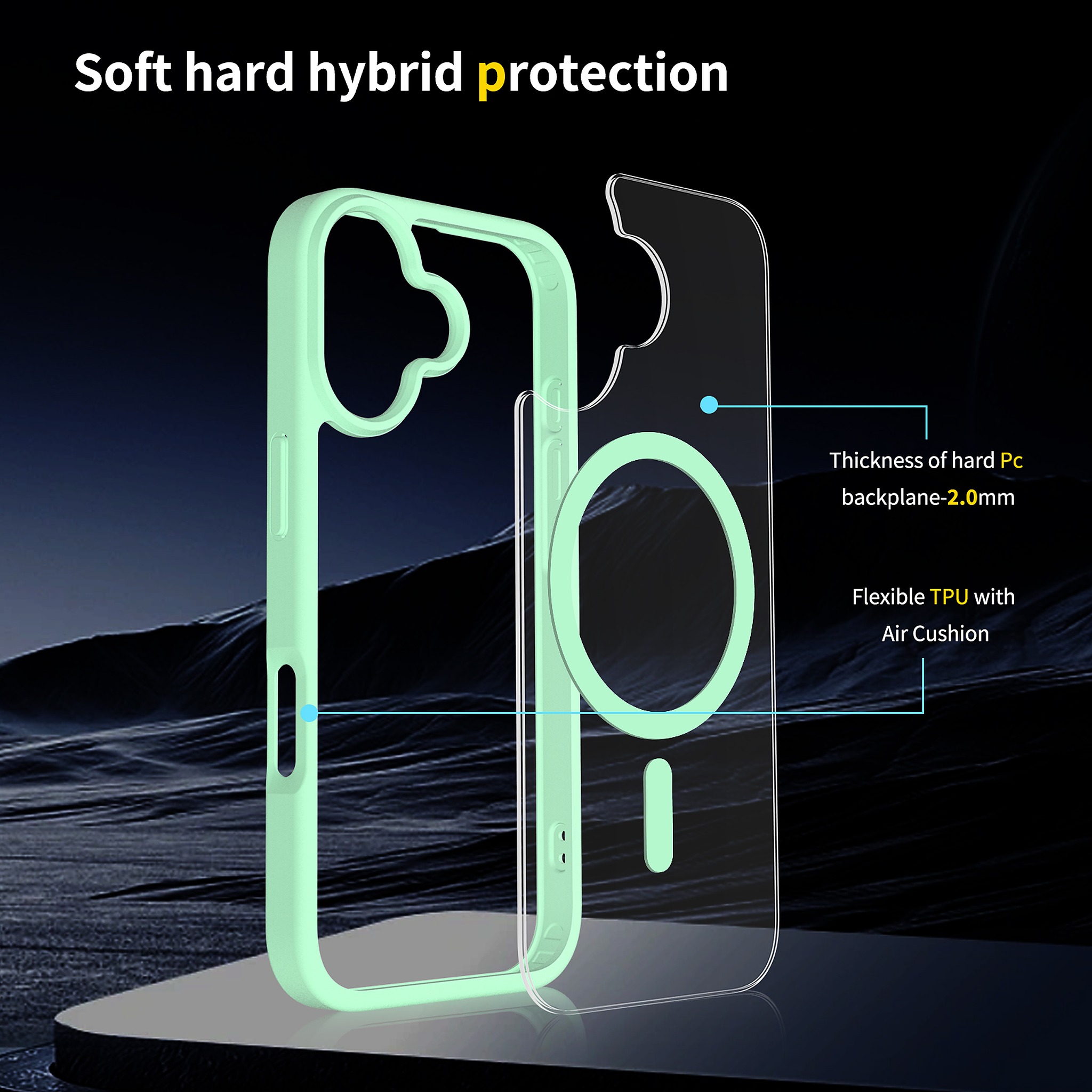 SendaFit Clear Two-in-One MagSafe Case for iPhone 17 detail 15