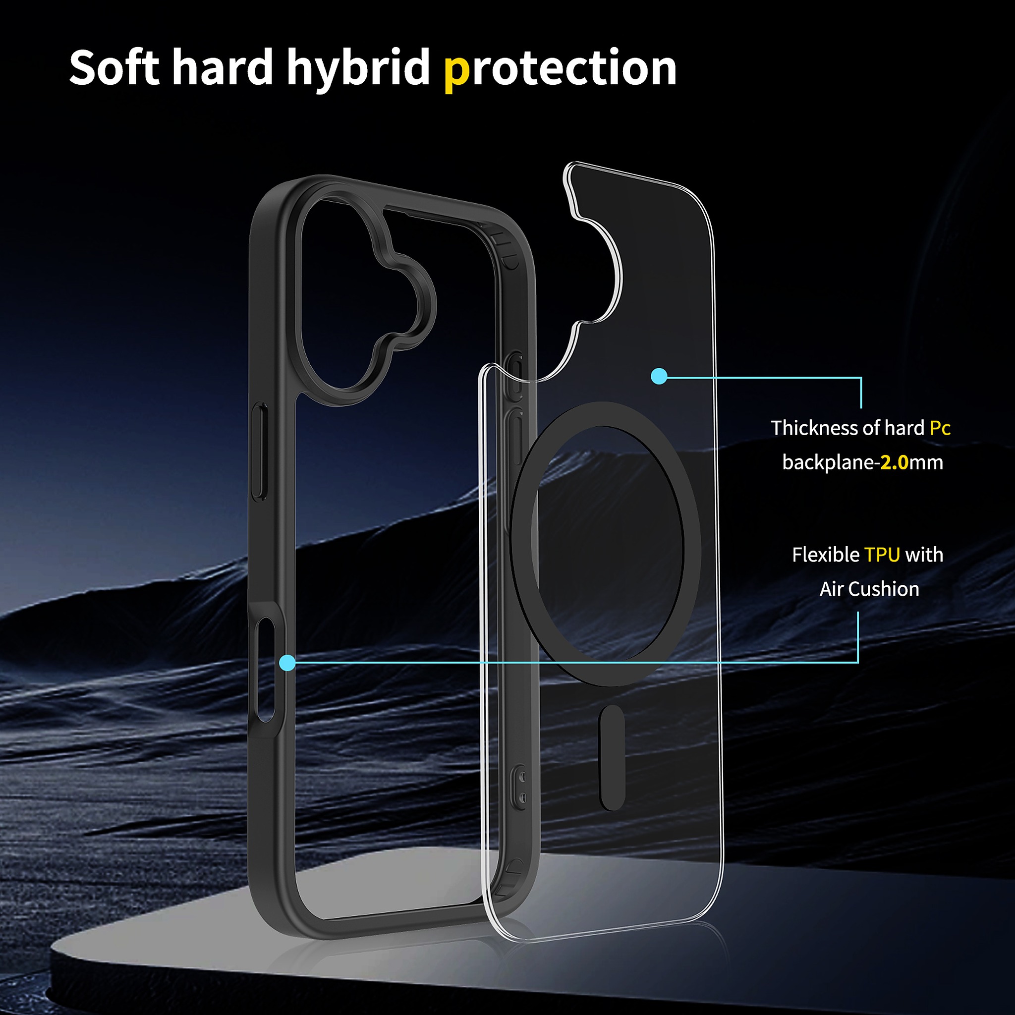 SendaFit Clear Two-in-One MagSafe Case for iPhone 17 detail 9