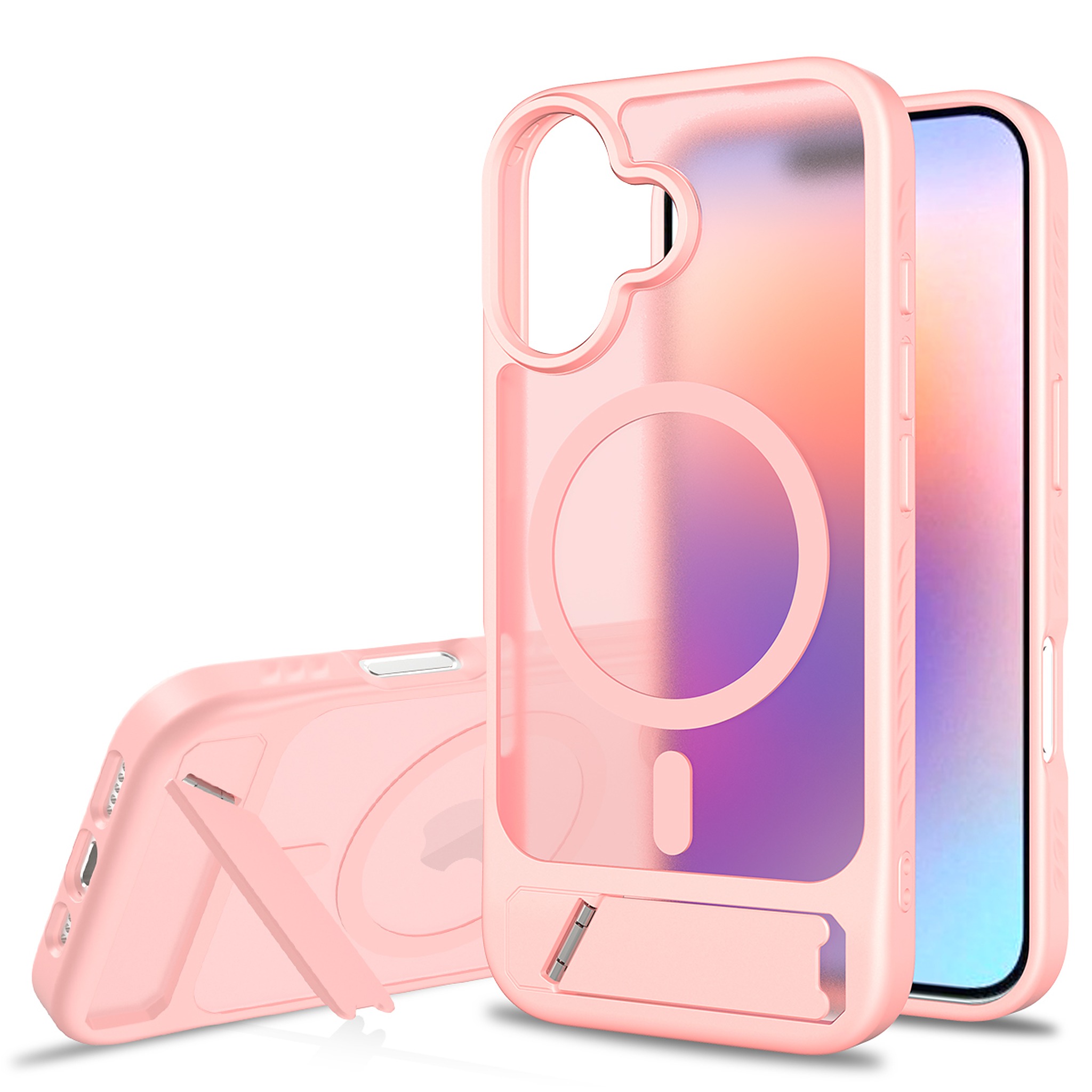 SendaFit Matte 45° Kickstand Case for iPhone 17 - Light Pink