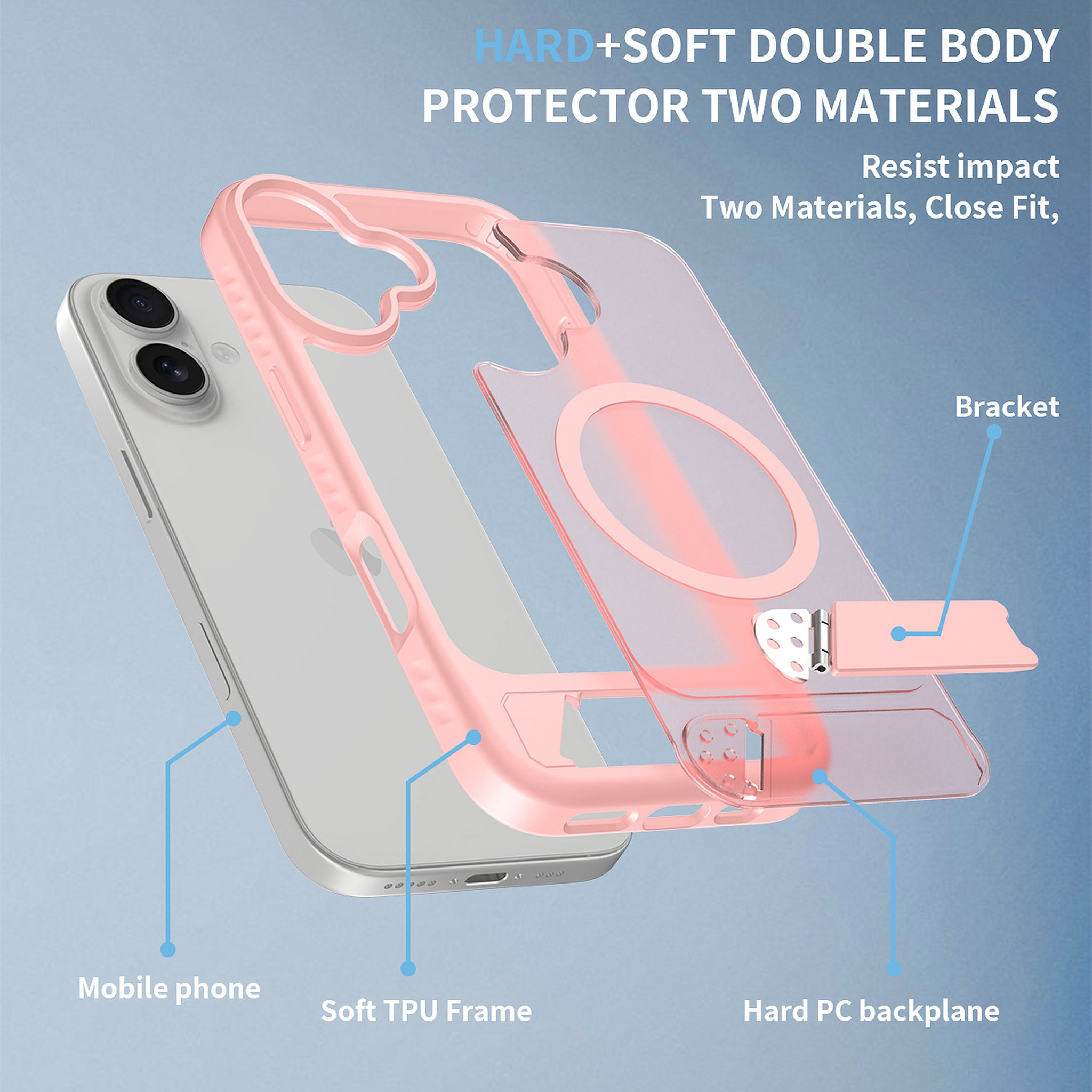 SendaFit Matte 45° Kickstand Case for iPhone 17 detail 19