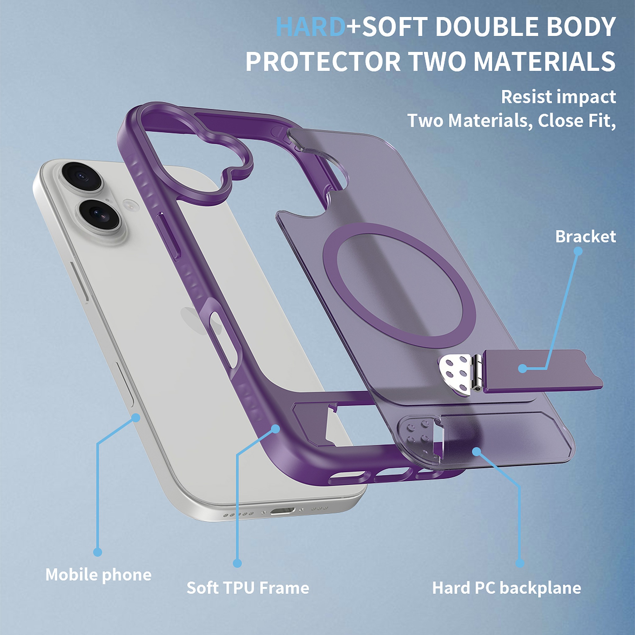SendaFit Matte 45° Kickstand Case for iPhone 17 detail 21