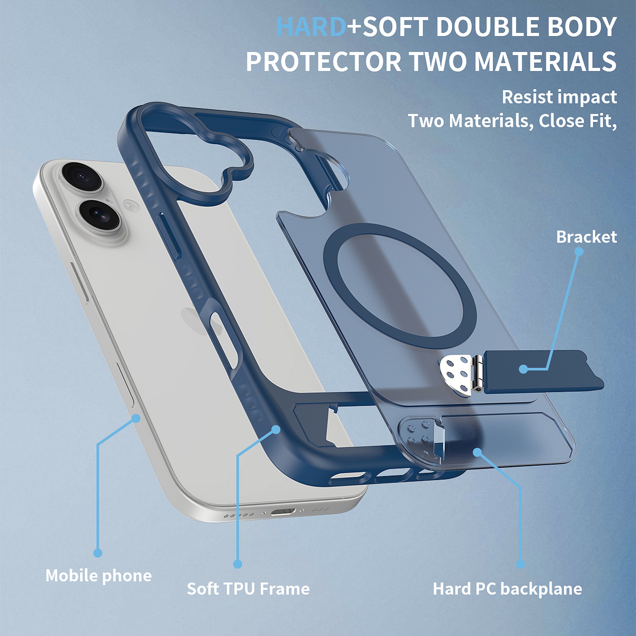 SendaFit Matte 45° Kickstand Case for iPhone 17 detail 22