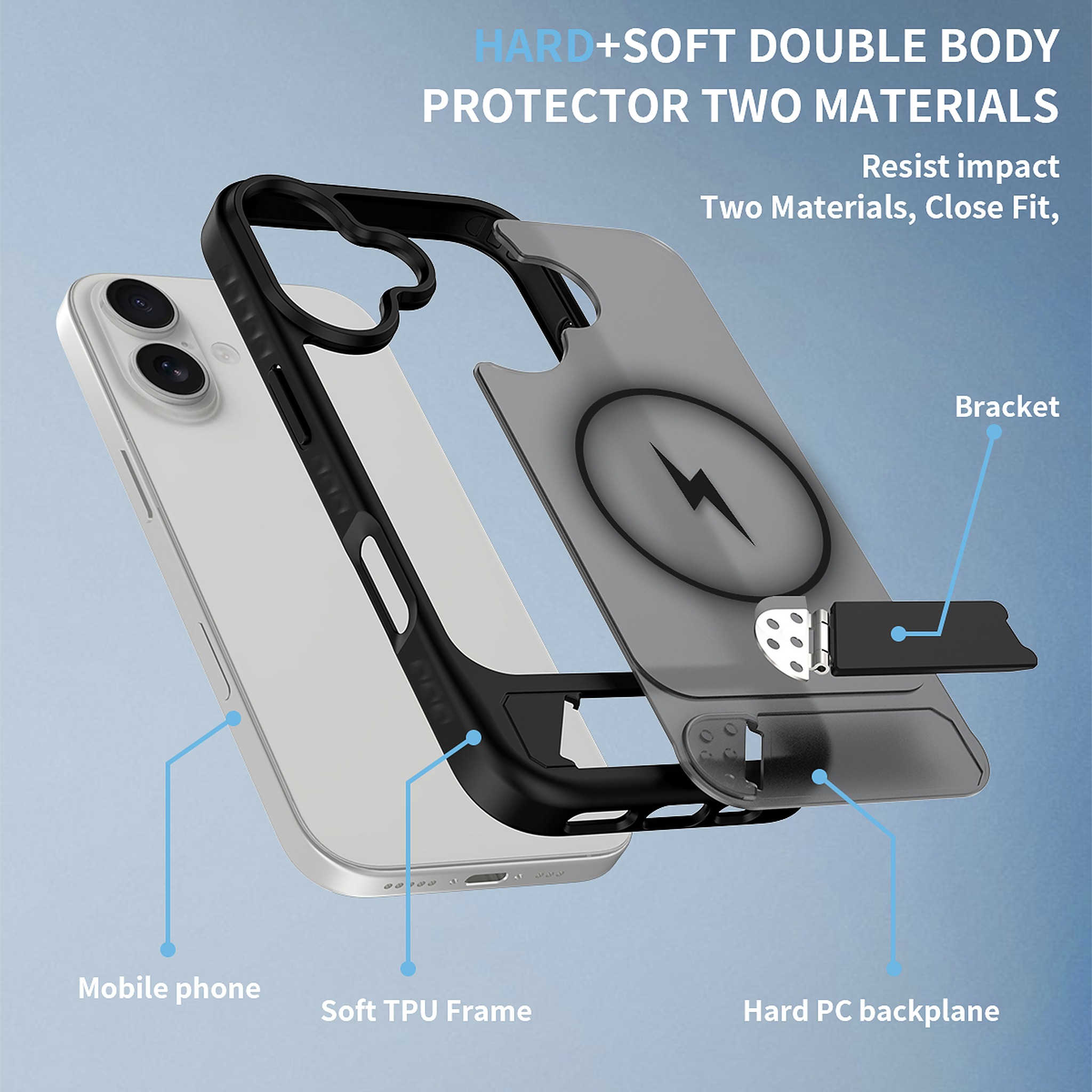 SendaFit Matte 45° Kickstand Case for iPhone 17 detail 25