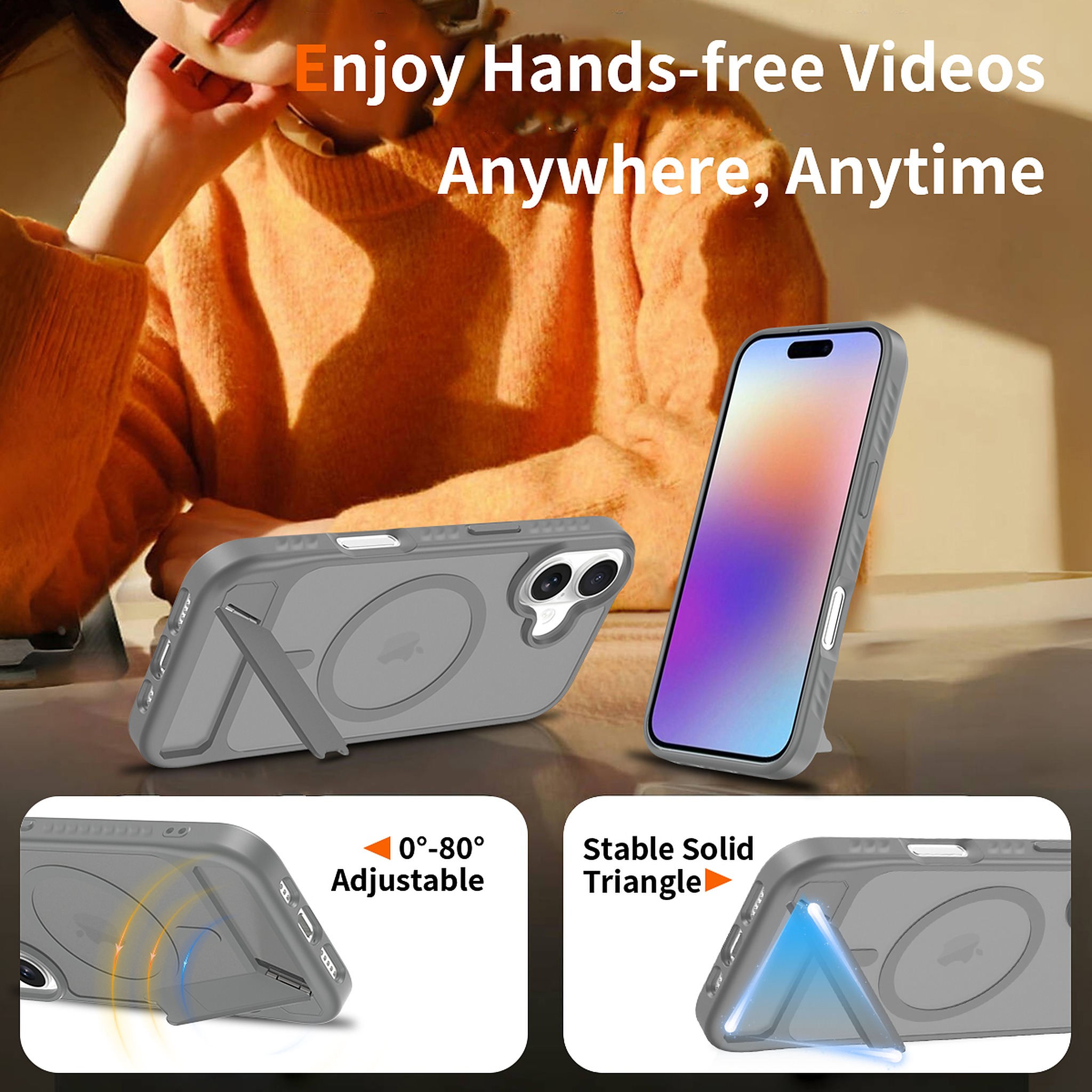 SendaFit Matte 45° Kickstand Case for iPhone 17 detail 6