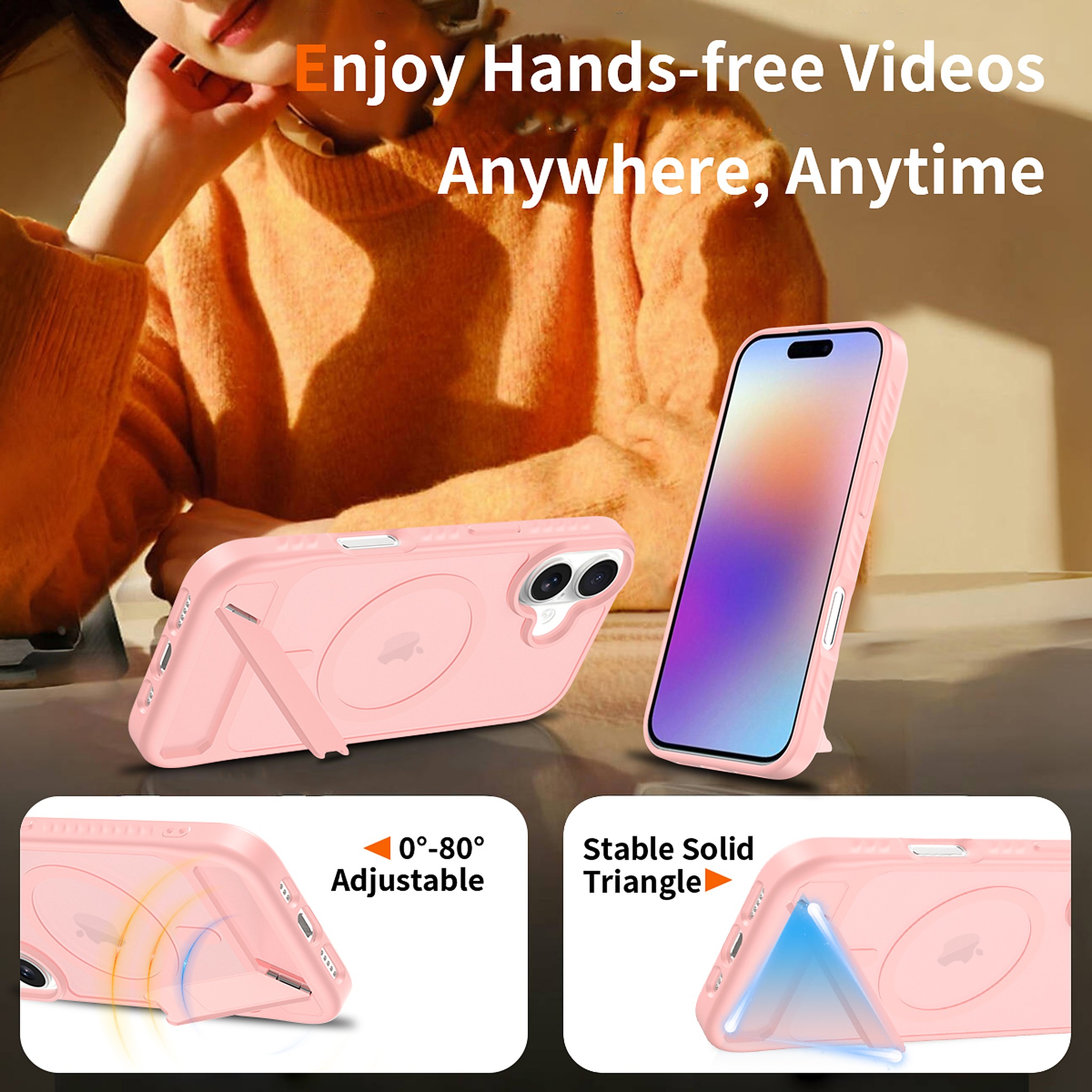 SendaFit Matte 45° Kickstand Case for iPhone 17 detail 7