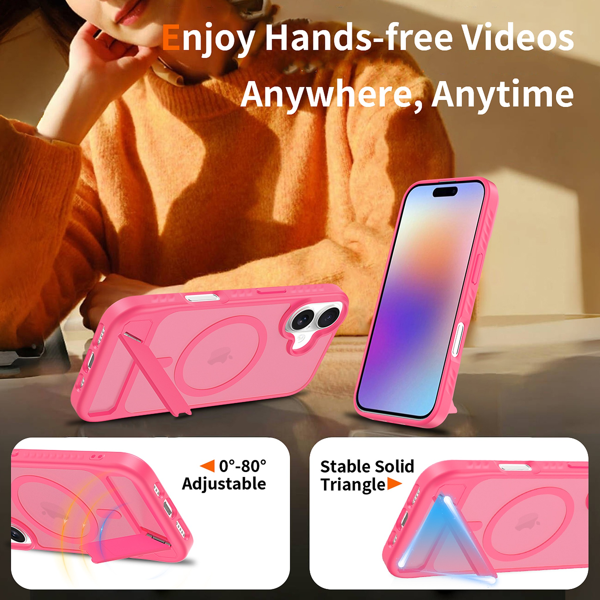 SendaFit Matte 45° Kickstand Case for iPhone 17 detail 8