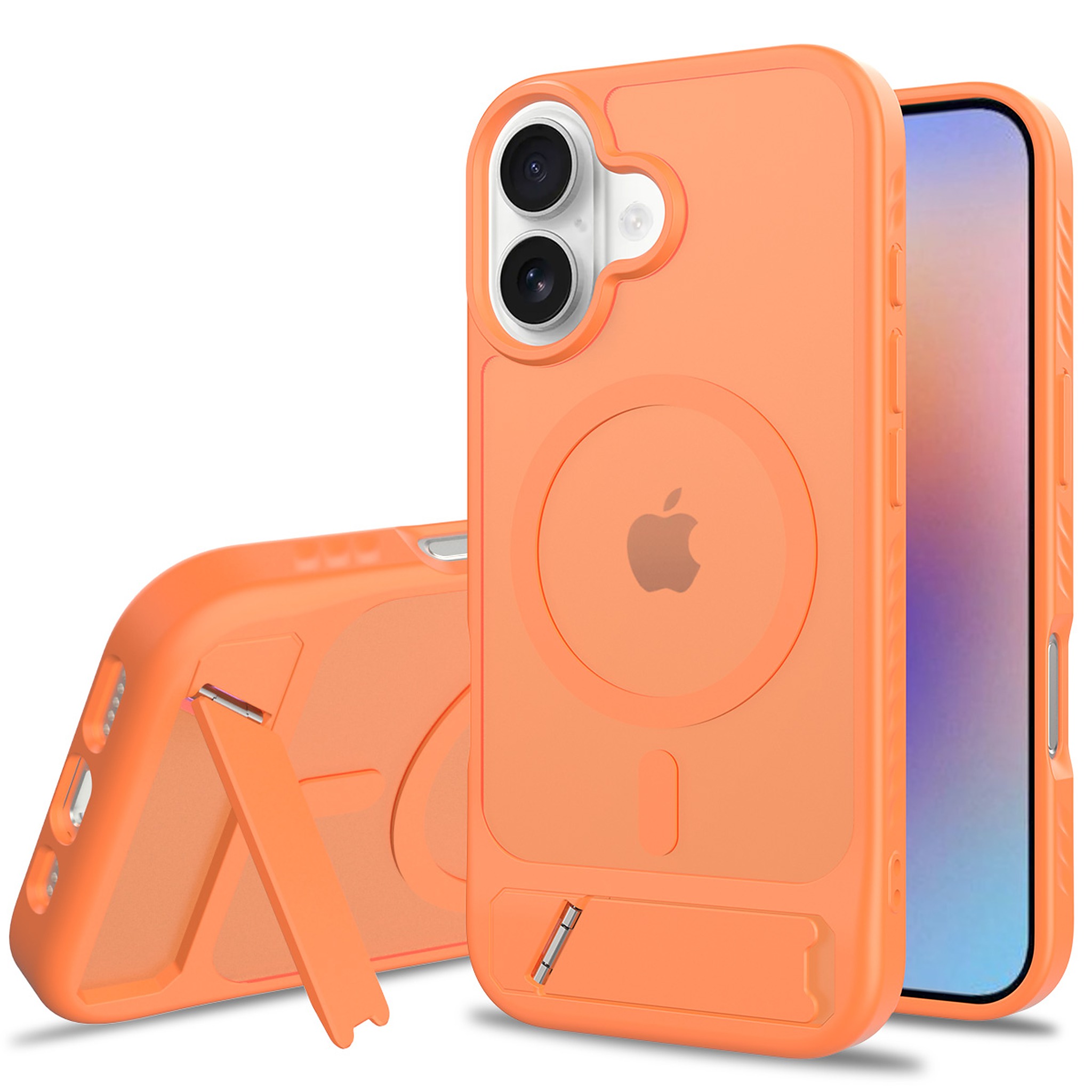 SendaFit Matte 45° Kickstand MagSafe Case for iPhone 17 - Orange