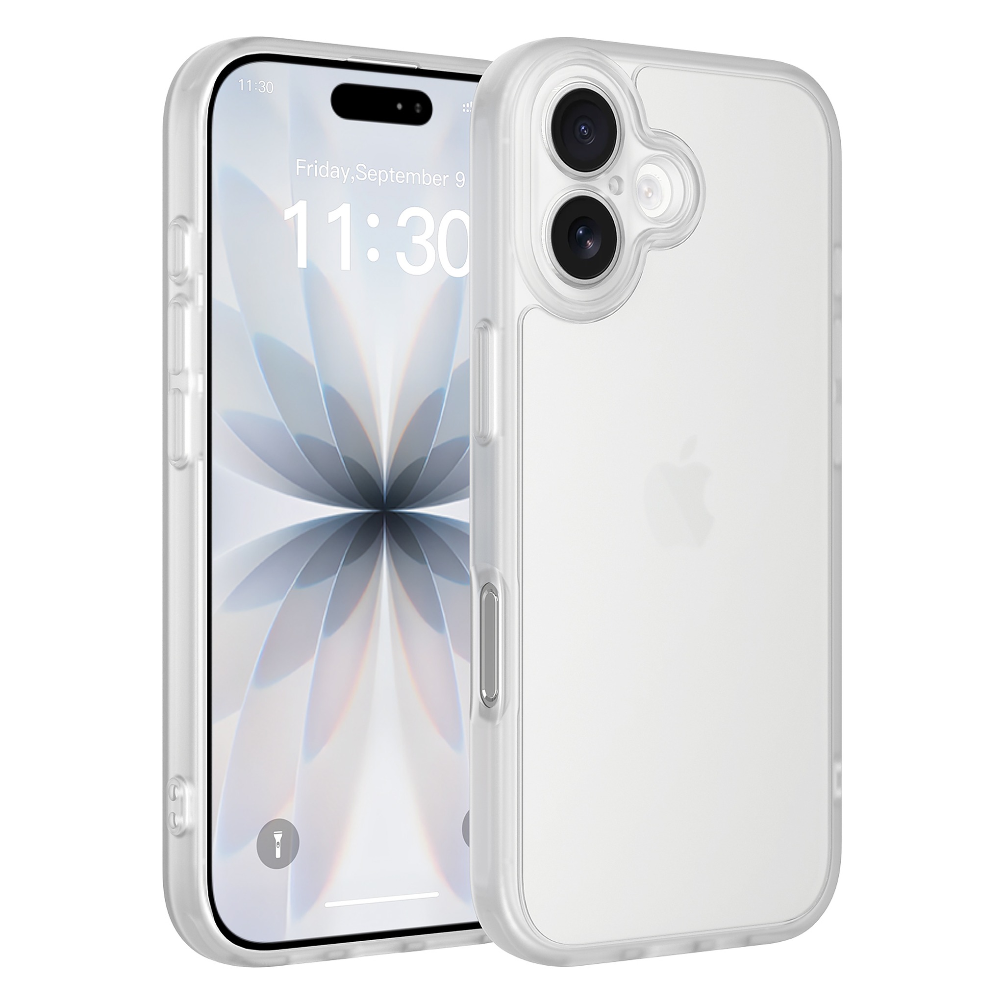 SendaFit Precise-Cutout Matte Skin-Feel Case for iPhone 17 - Frosted Clear