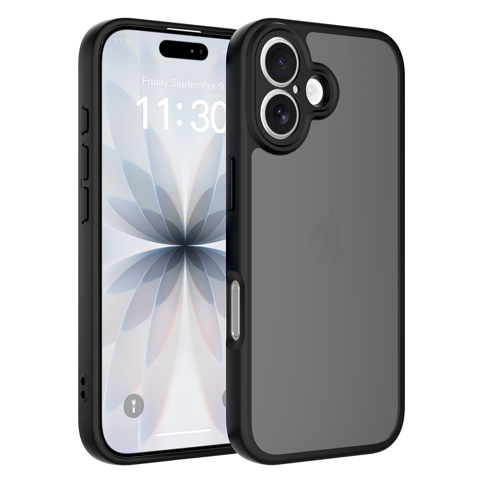 SendaFit Precise-Cutout Matte Skin-Feel Case for iPhone 17 - Matte Black