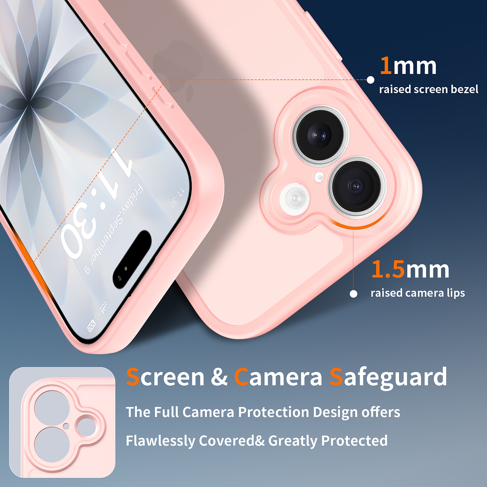 SendaFit Precise-Cutout Matte Skin-Feel Case for iPhone 17 detail 3