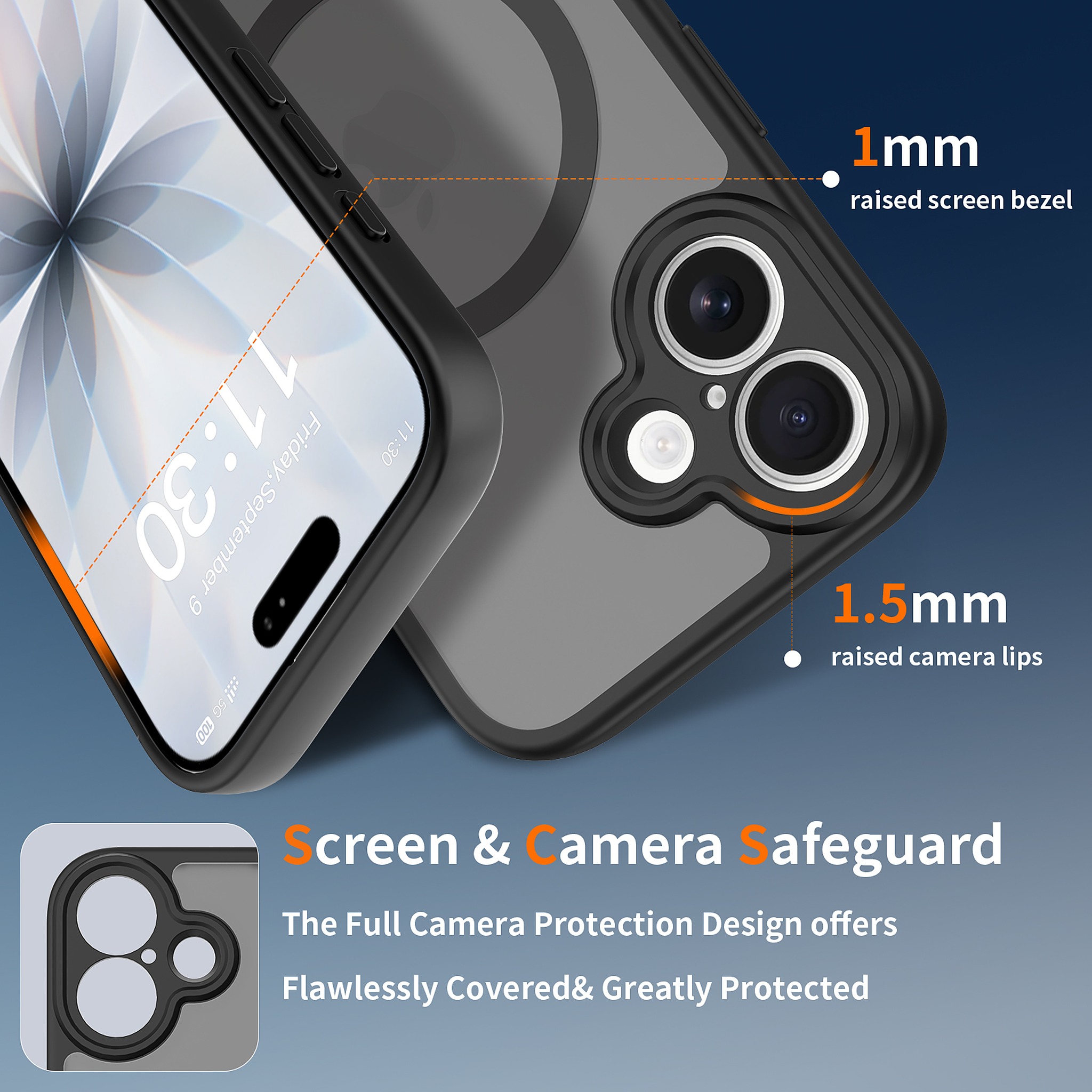 SendaFit Precise-Cutout Matte Skin-Feel MagSafe Case for iPhone 17 detail 1