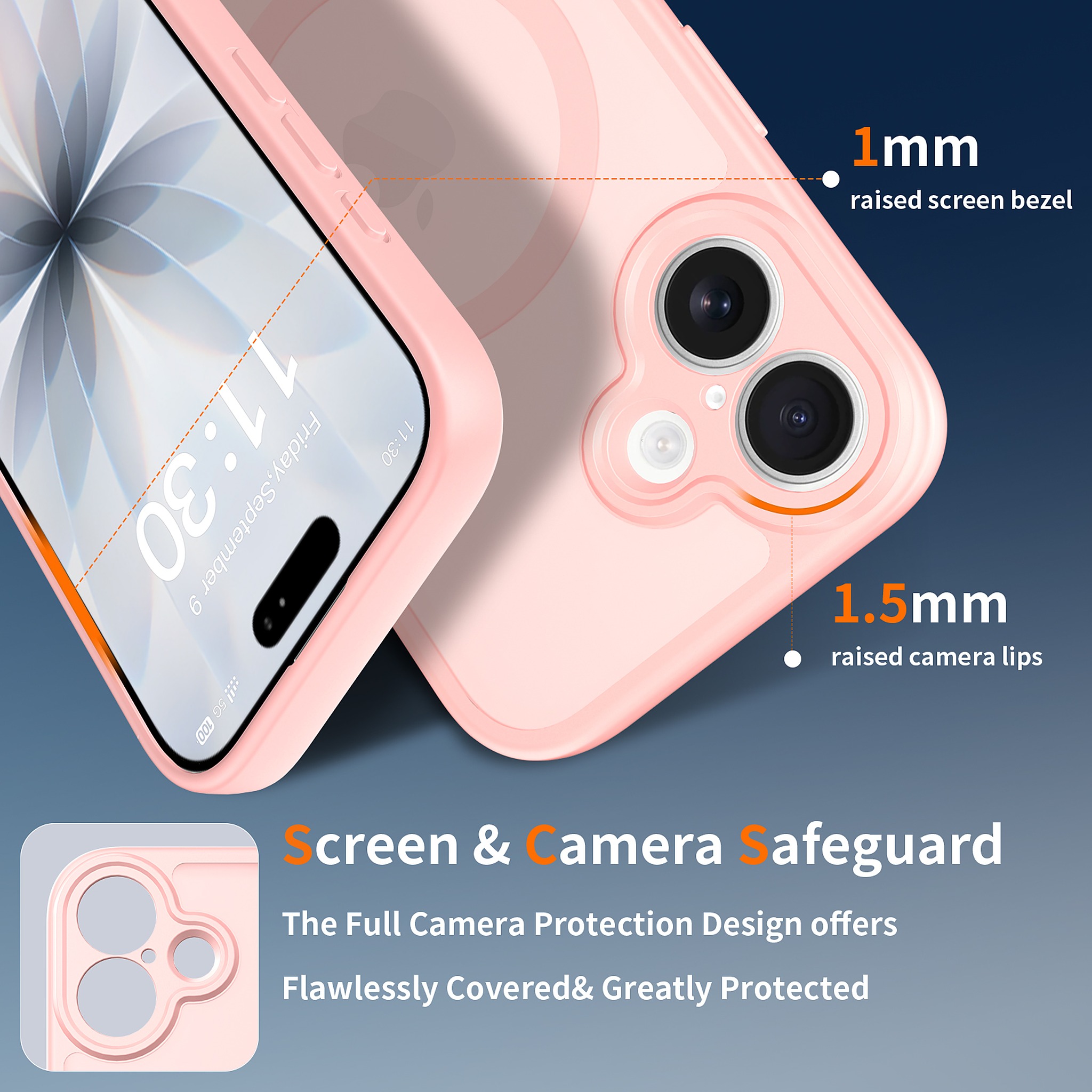 SendaFit Precise-Cutout Matte Skin-Feel MagSafe Case for iPhone 17 detail 3