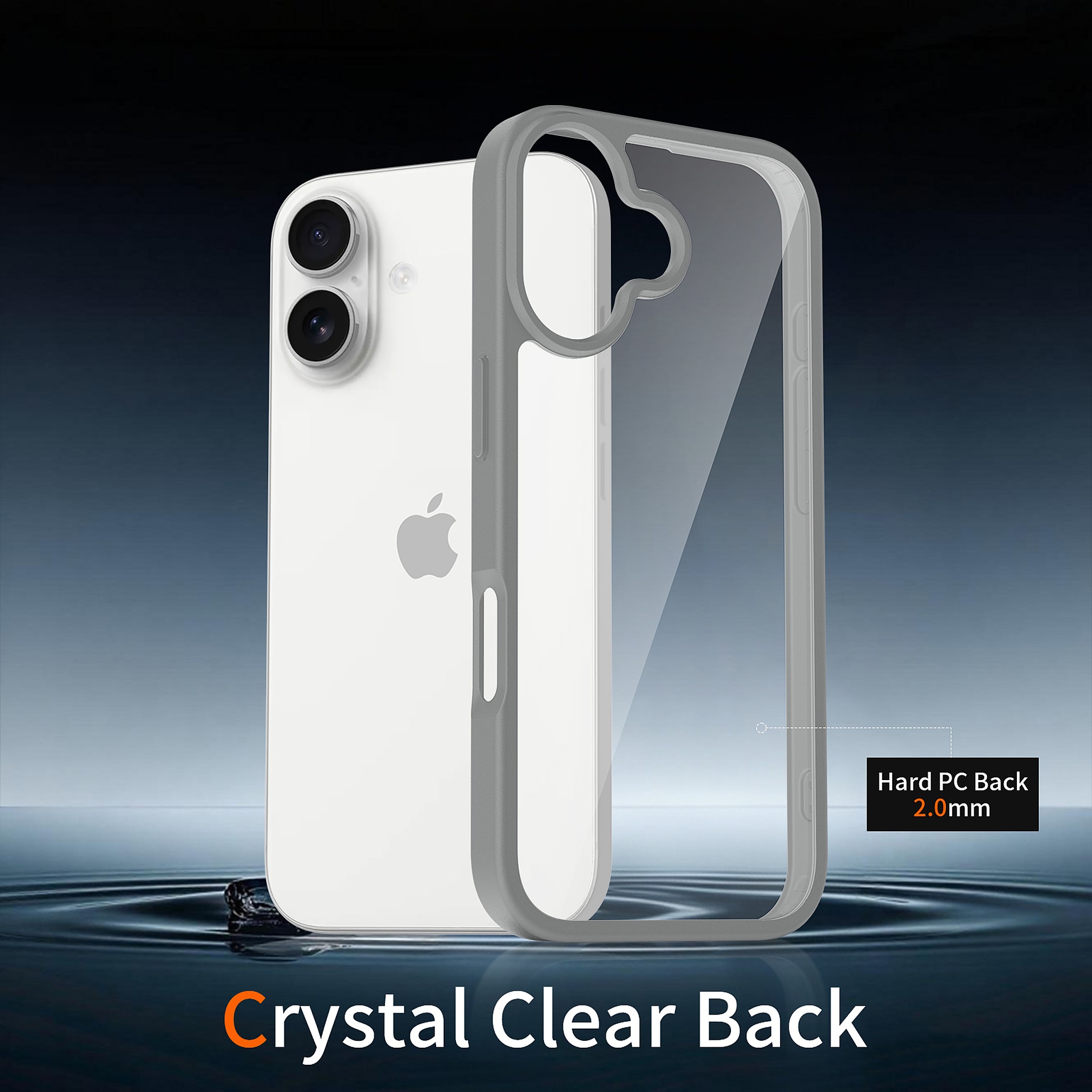 SendaFit Clear Two-in-One Case for iPhone 17 (V2) (Orange Accent) detail 7