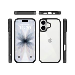 SendaFit Clear Two-in-One Case for iPhone 17 (V2) (Orange Accent)