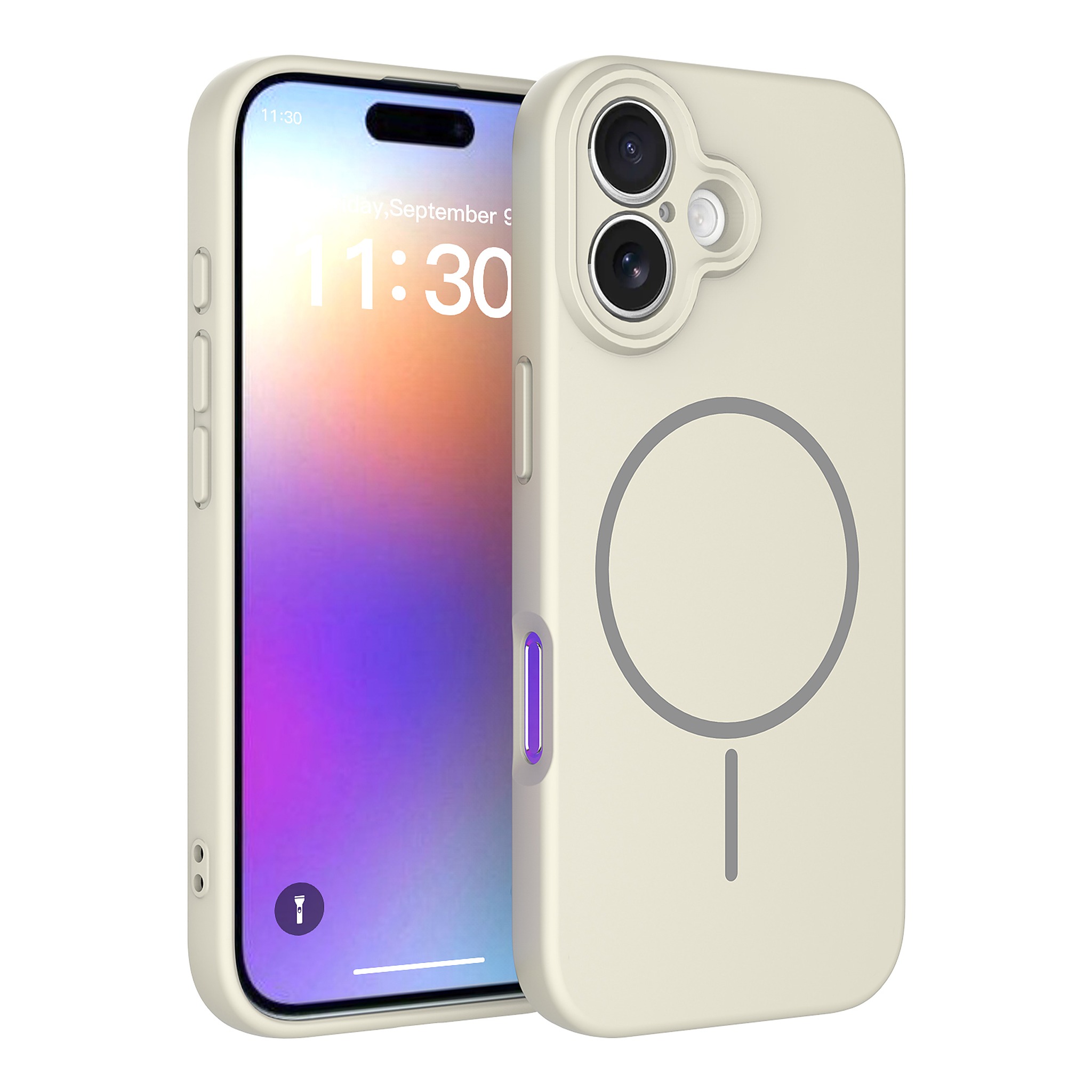 SendaFit Solid-Color Two-in-One Case for iPhone 17 - Antique White