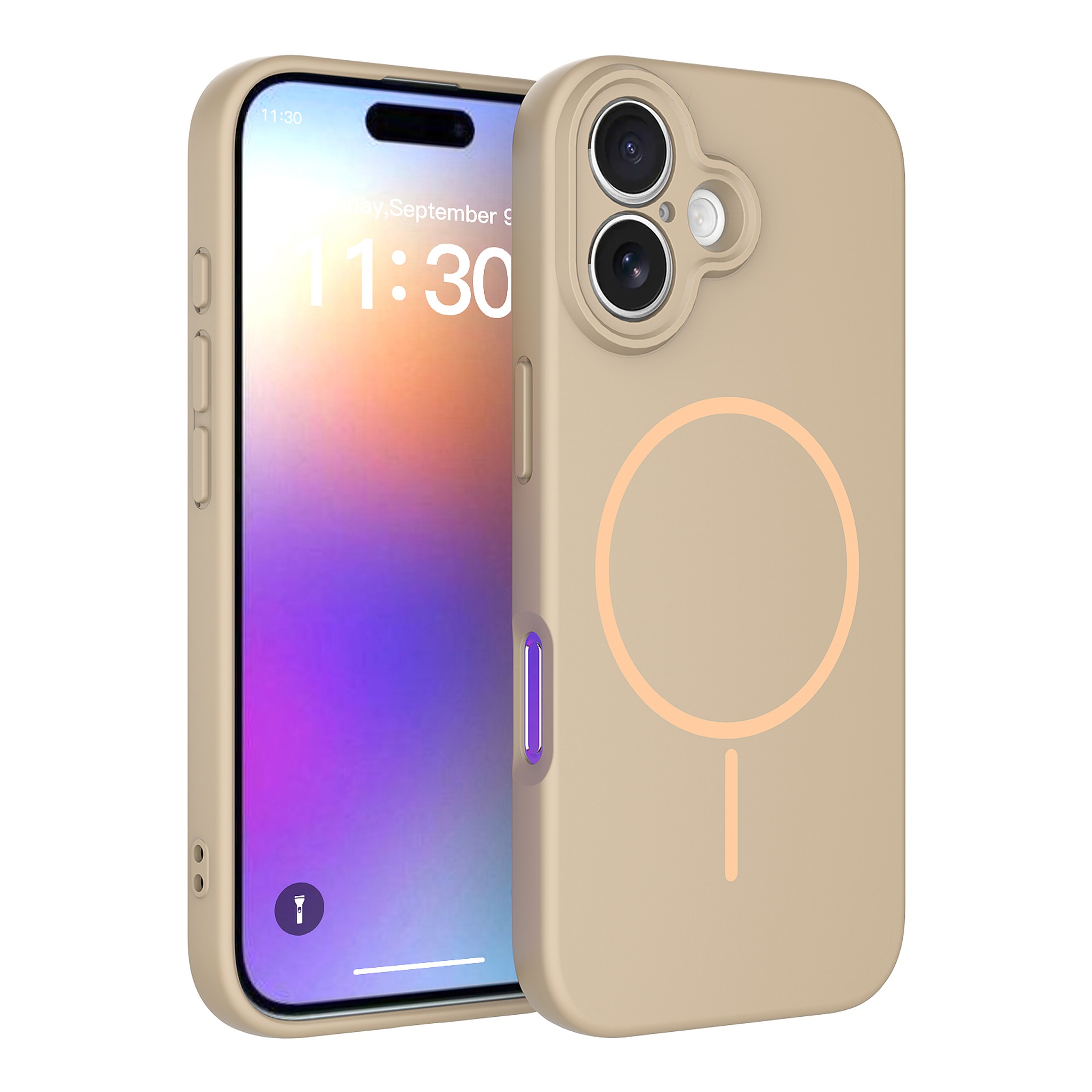 SendaFit Solid-Color Two-in-One Case for iPhone 17 - Desert Gold