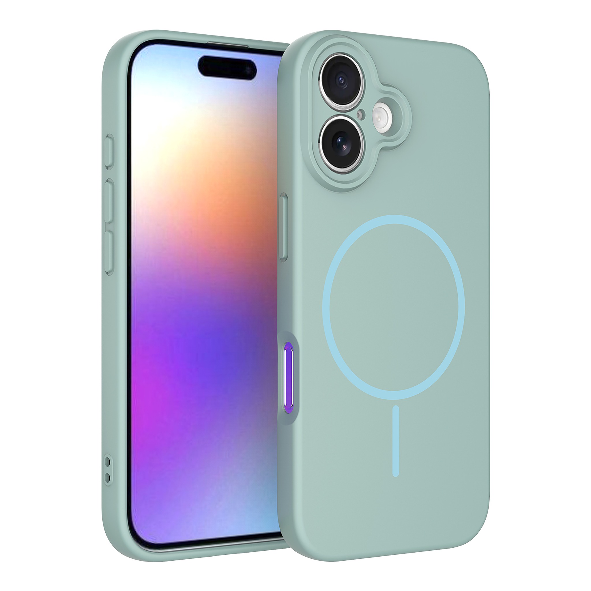 SendaFit Solid-Color Two-in-One Case for iPhone 17 - Wave Blue