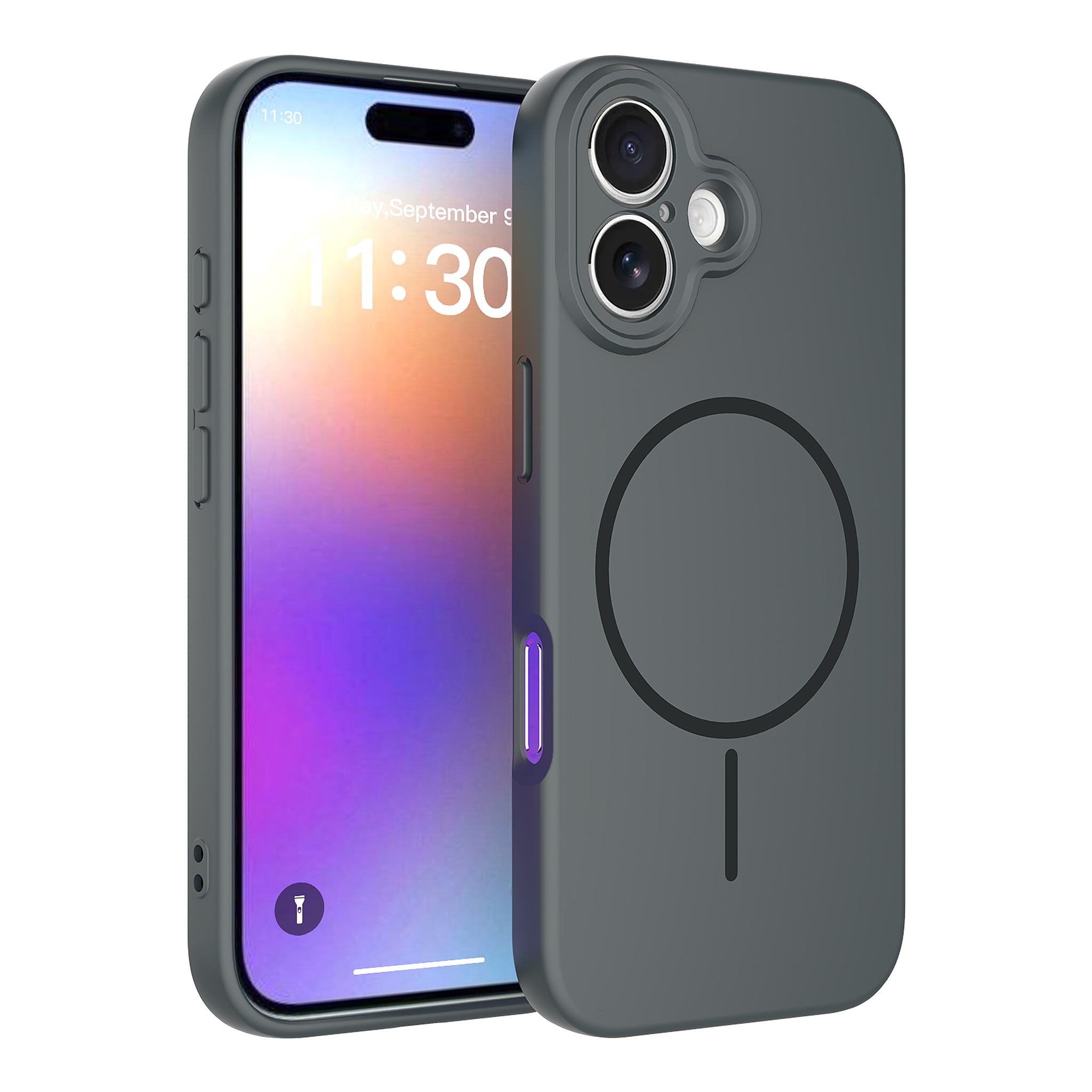 SendaFit Solid-Color Two-in-One Case for iPhone 17 - Graphite