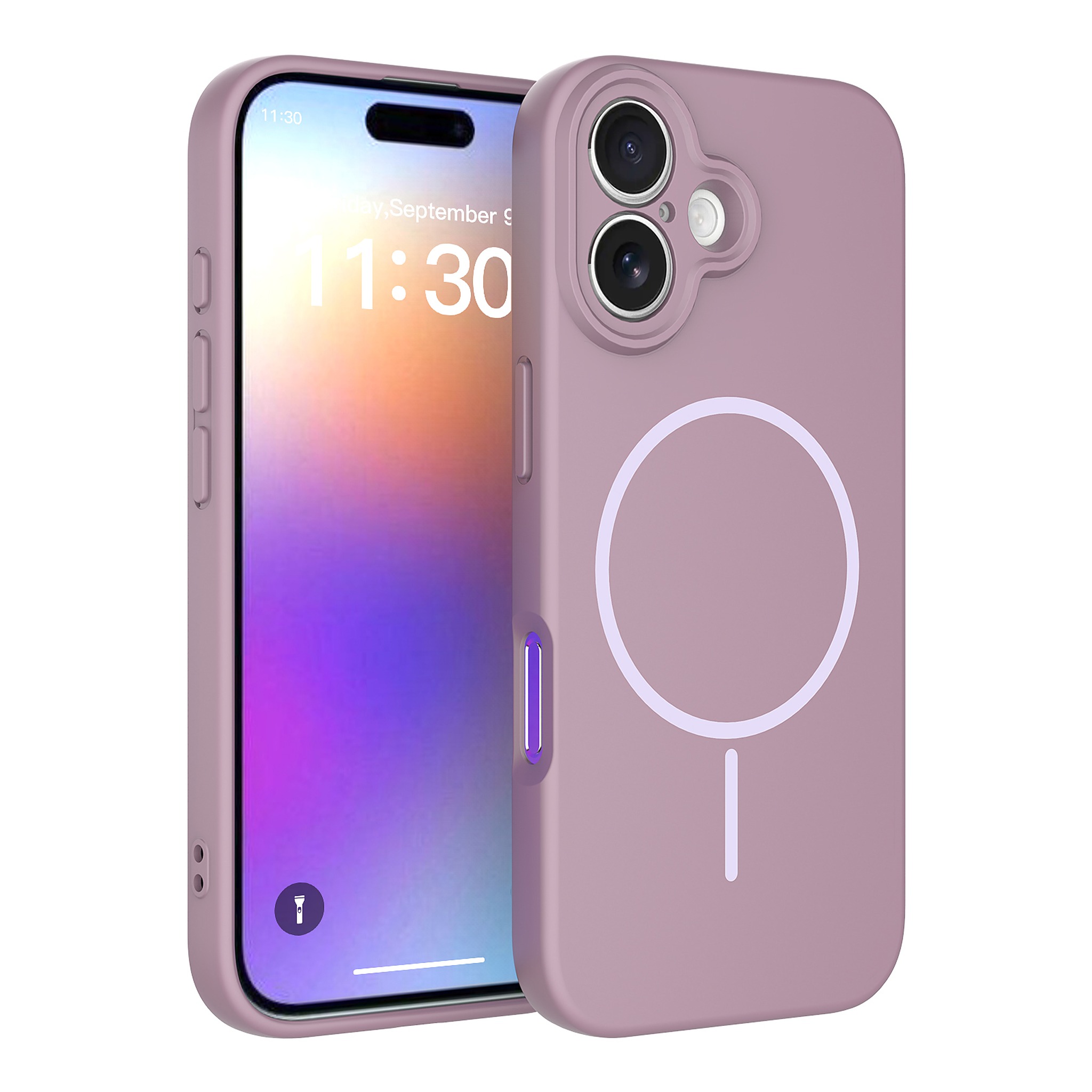 SendaFit Solid-Color Two-in-One Case for iPhone 17 - Dusty Purple