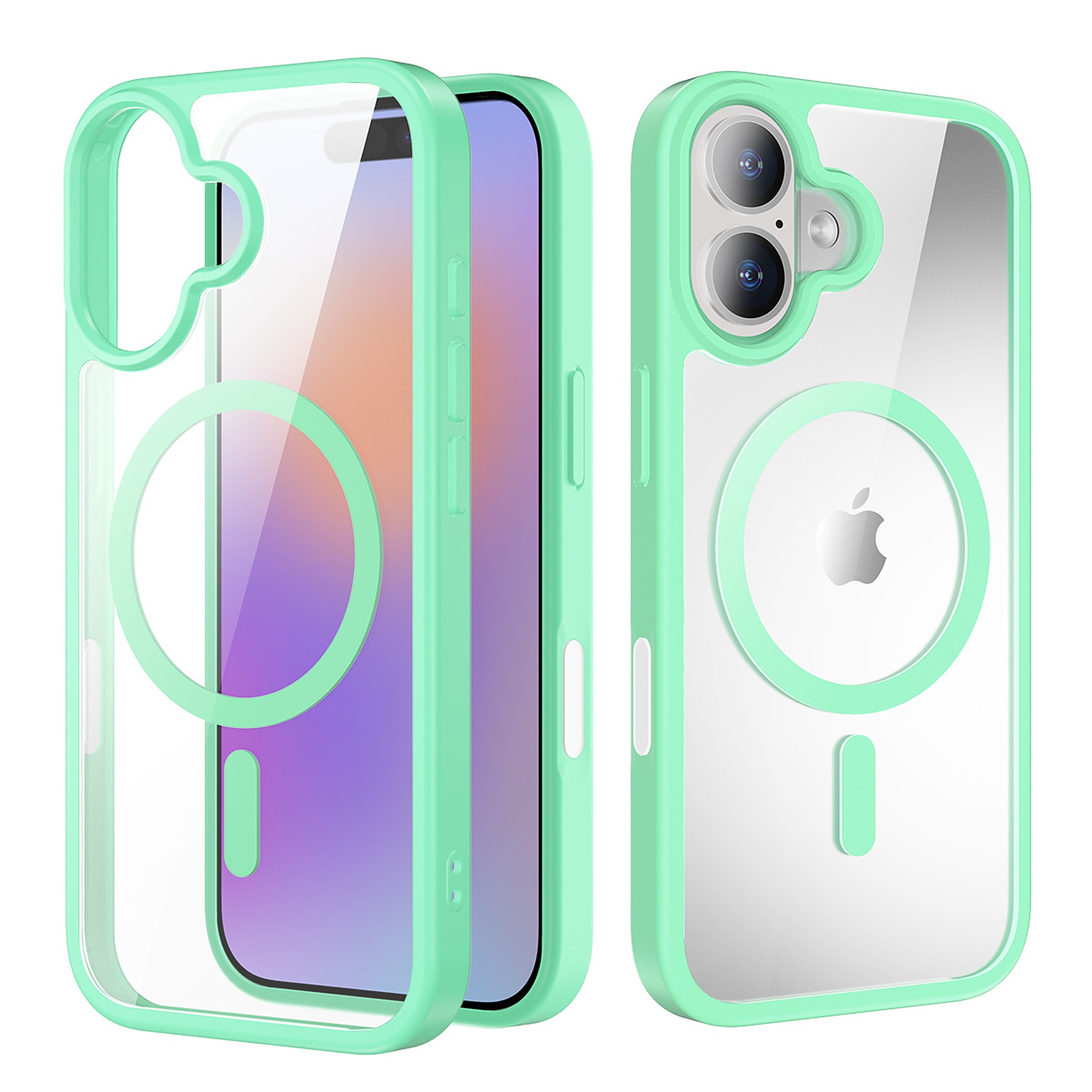 SendaFit Clear Two-in-One Touch Camera-Button Case for iPhone 17 - Ice Green