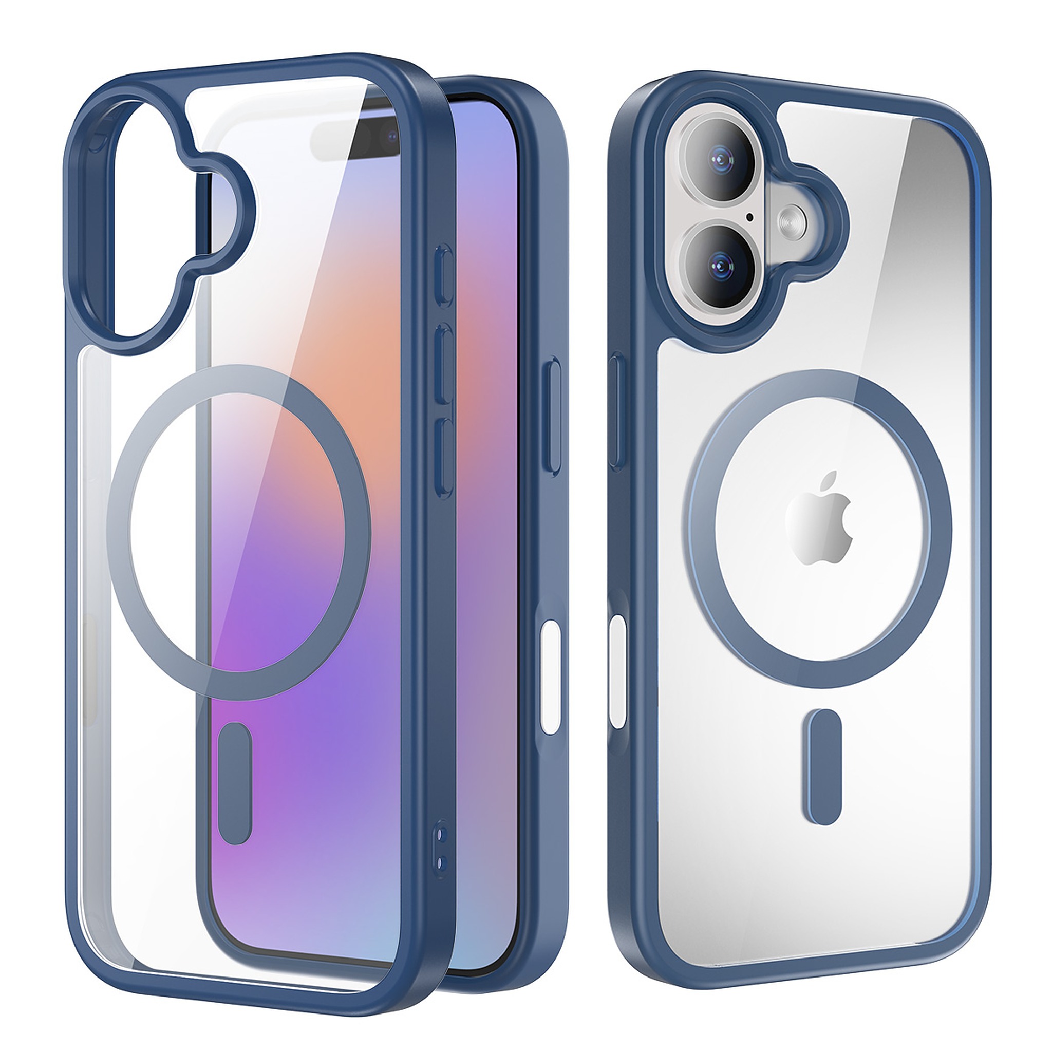 SendaFit Clear Two-in-One Touch Camera-Button Case for iPhone 17 - Royal Blue