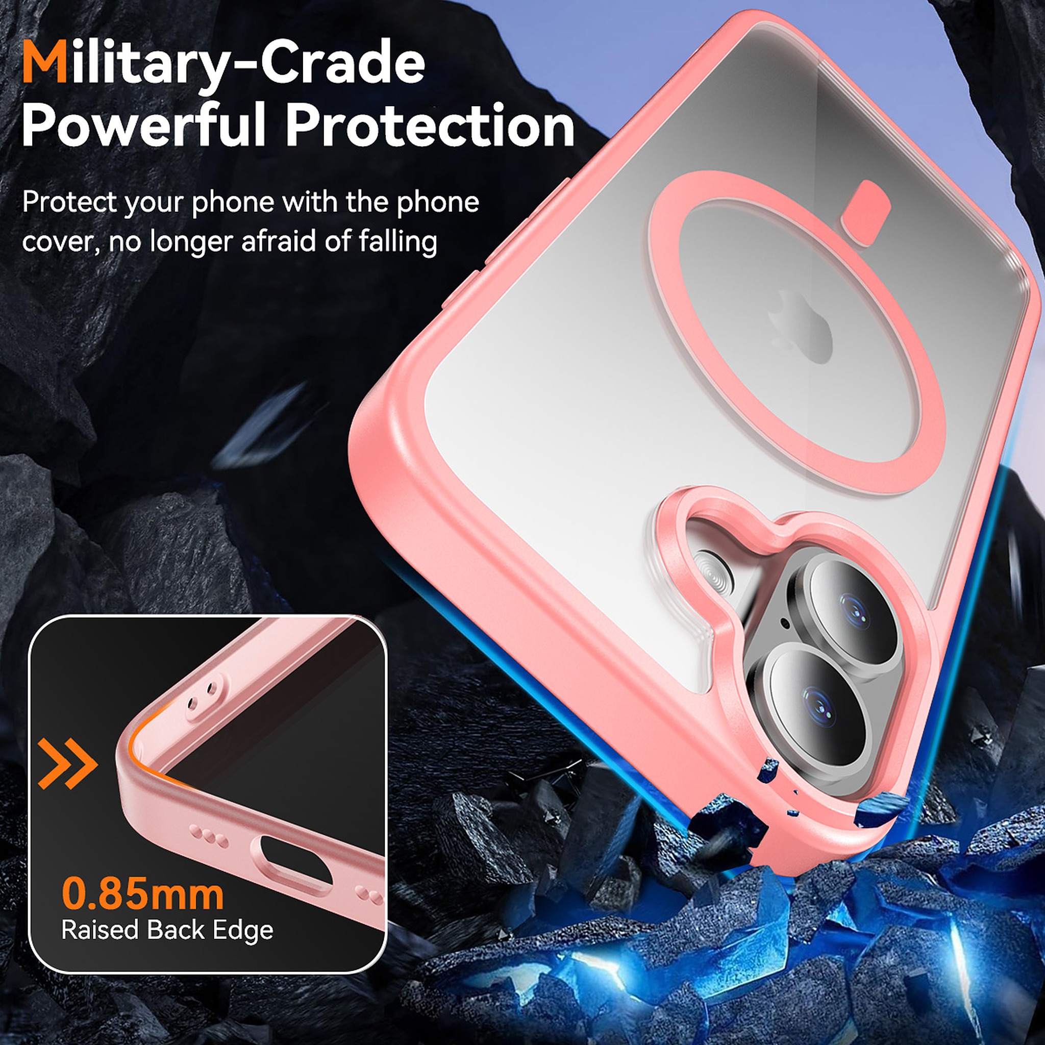 SendaFit Clear Two-in-One Touch Camera-Button Case for iPhone 17 detail 12