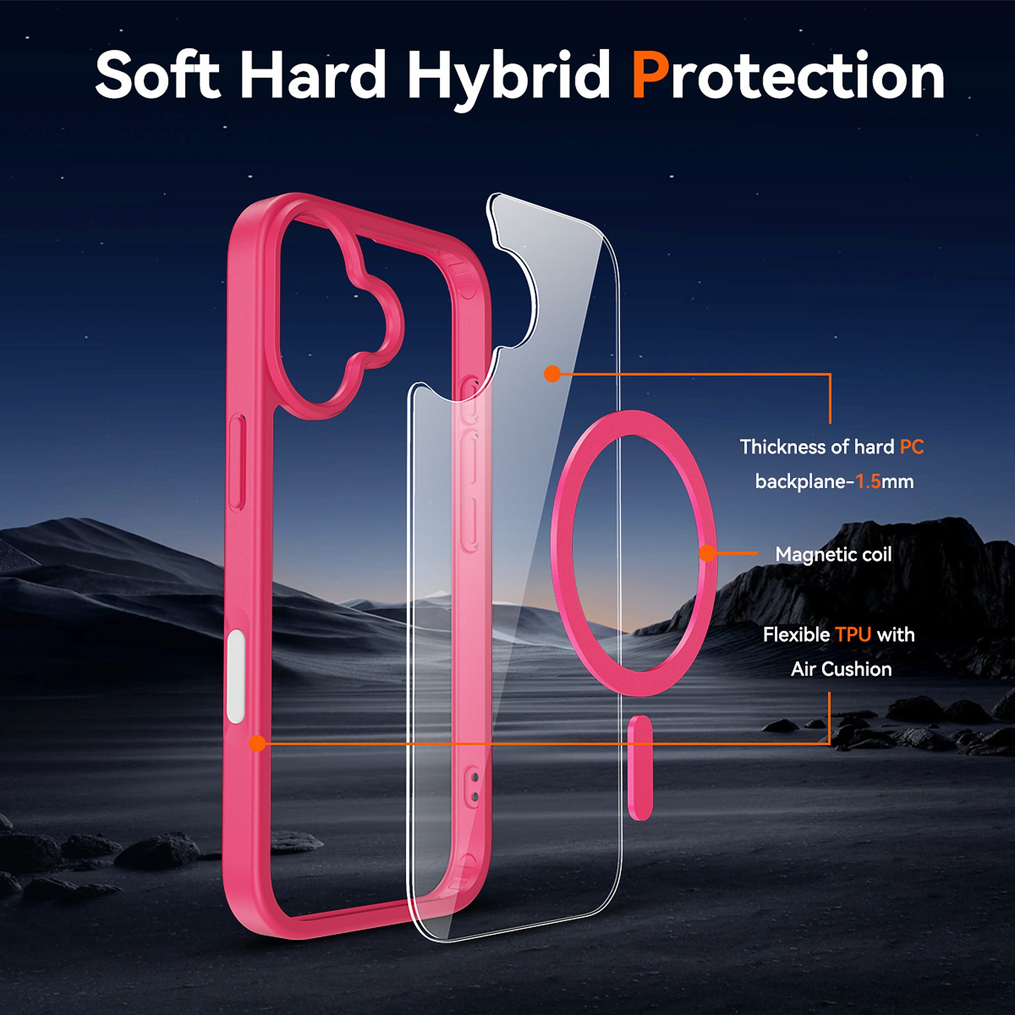 SendaFit Clear Two-in-One Touch Camera-Button Case for iPhone 17 detail 18