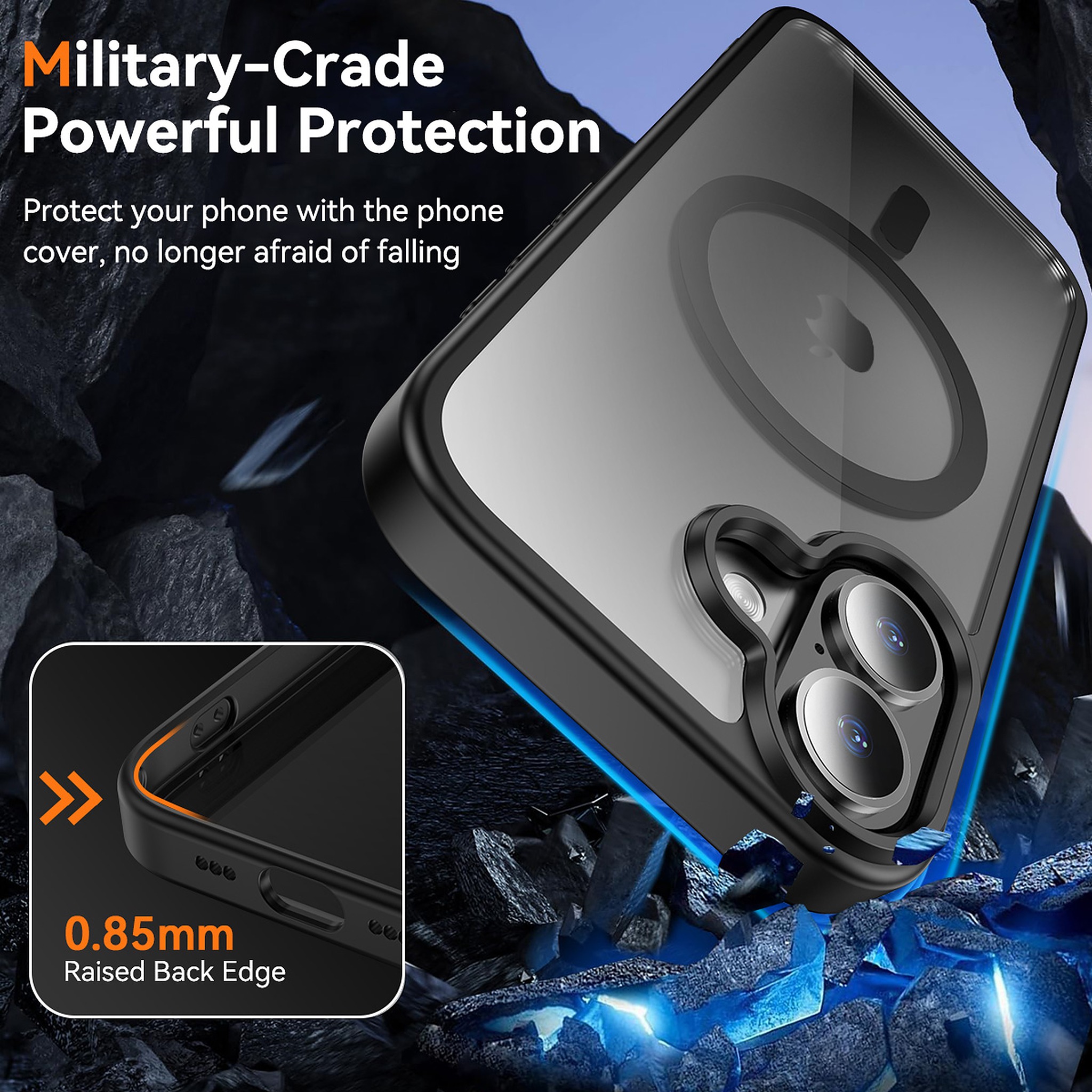 SendaFit Clear Two-in-One Touch Camera-Button Case for iPhone 17 detail 2