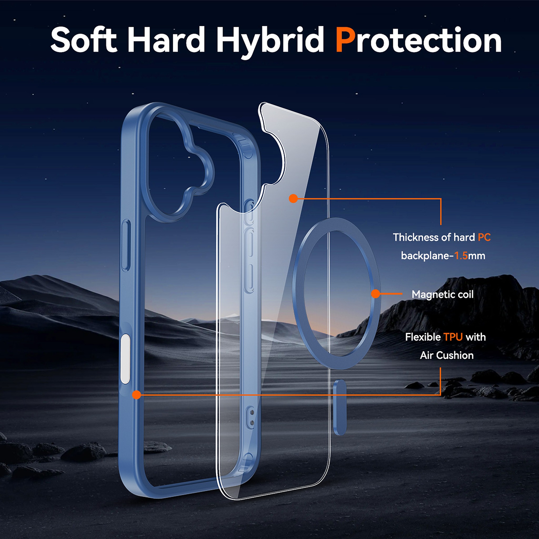SendaFit Clear Two-in-One Touch Camera-Button Case for iPhone 17 detail 28