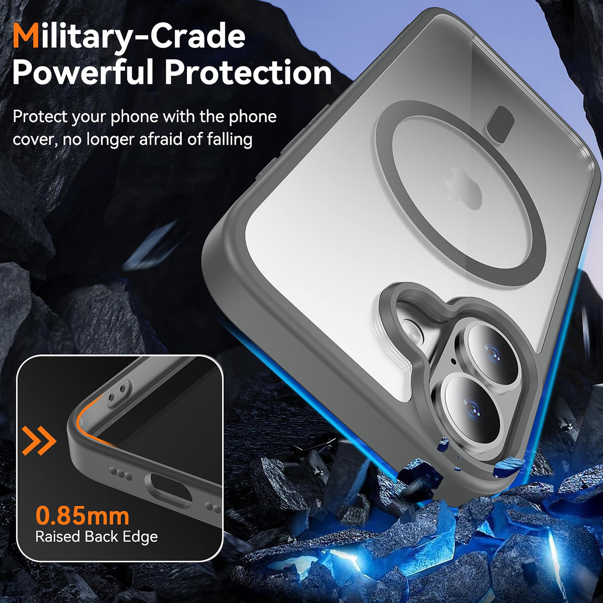 SendaFit Clear Two-in-One Touch Camera-Button Case for iPhone 17 detail 7
