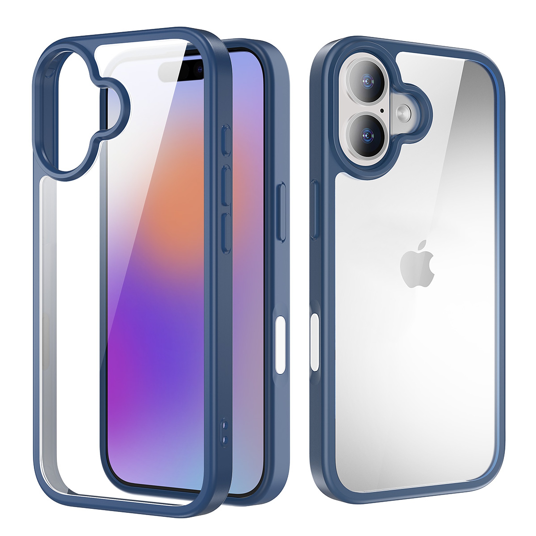 SendaFit Clear Two-in-One Camera-Button Case for iPhone 17 - Royal Blue
