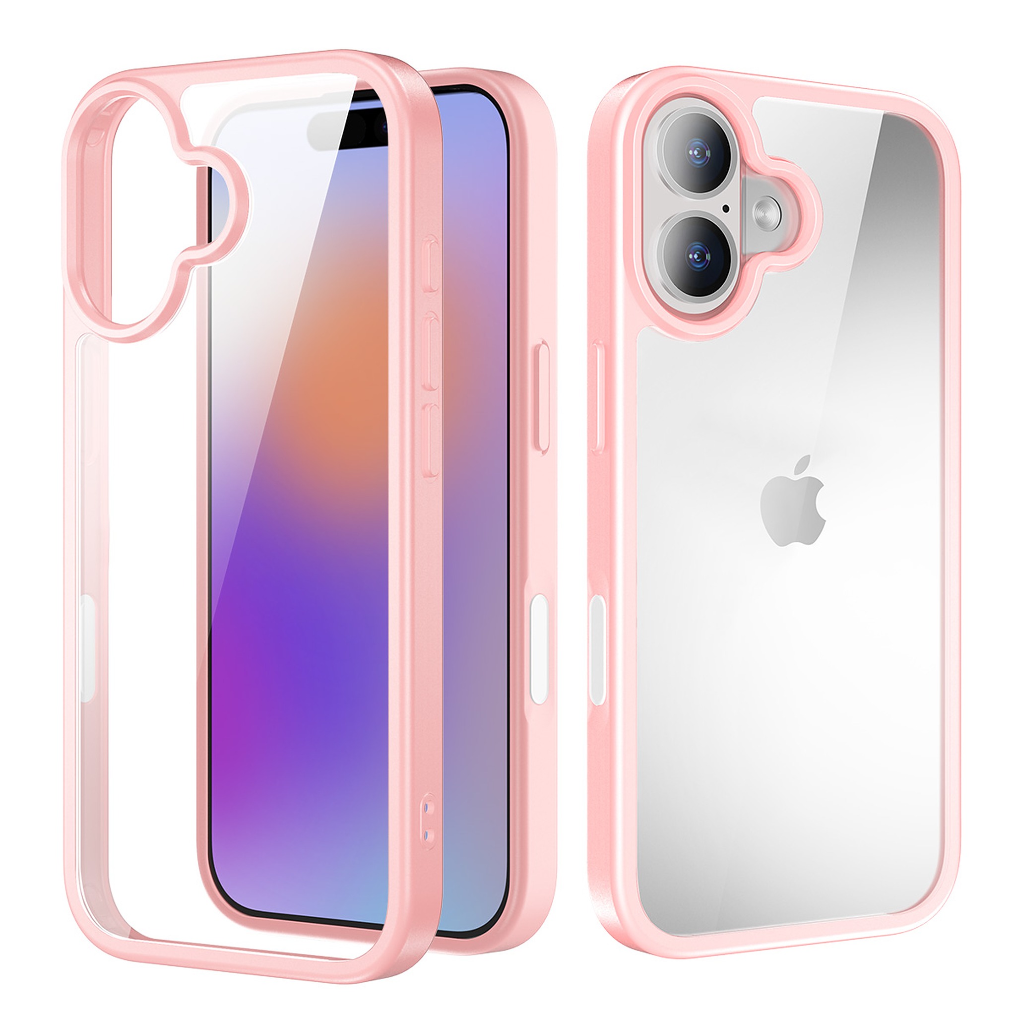 SendaFit Clear Two-in-One Camera-Button Case for iPhone 17 - Light Pink