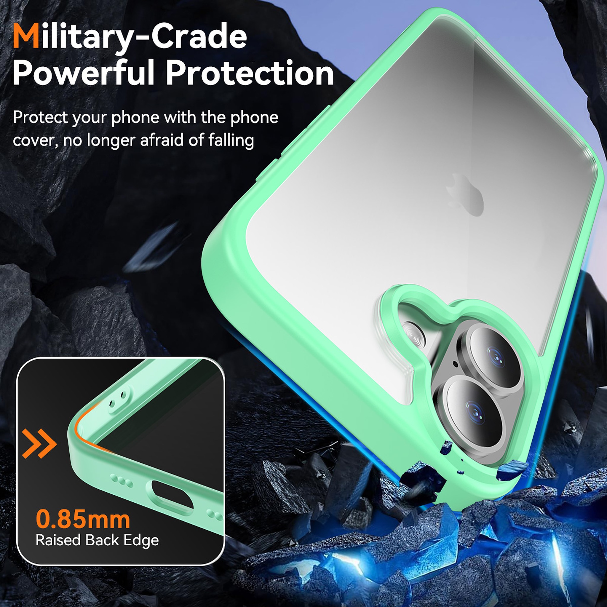 SendaFit Clear Two-in-One Camera-Button Case for iPhone 17 detail 13