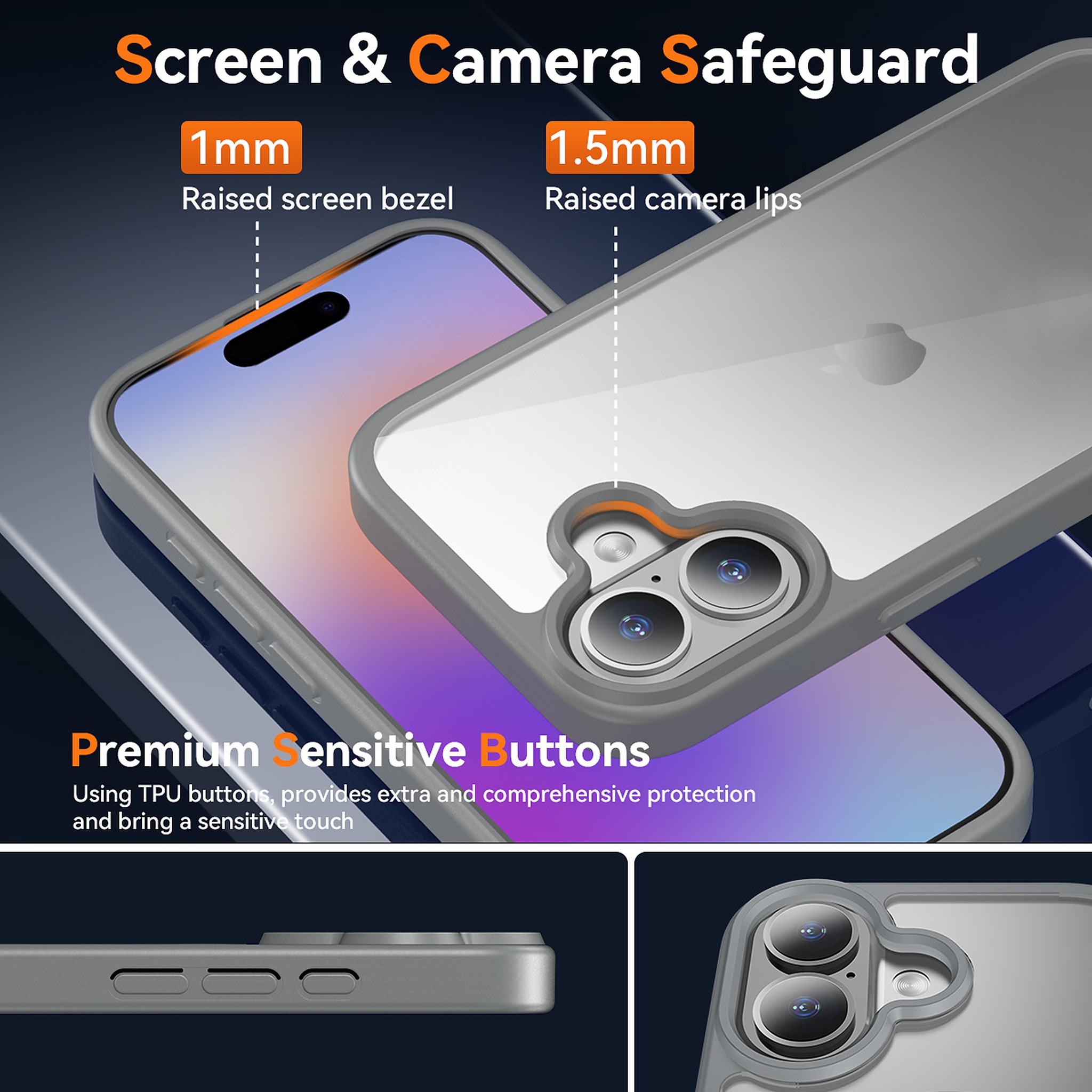 SendaFit Clear Two-in-One Camera-Button Case for iPhone 17 detail 17