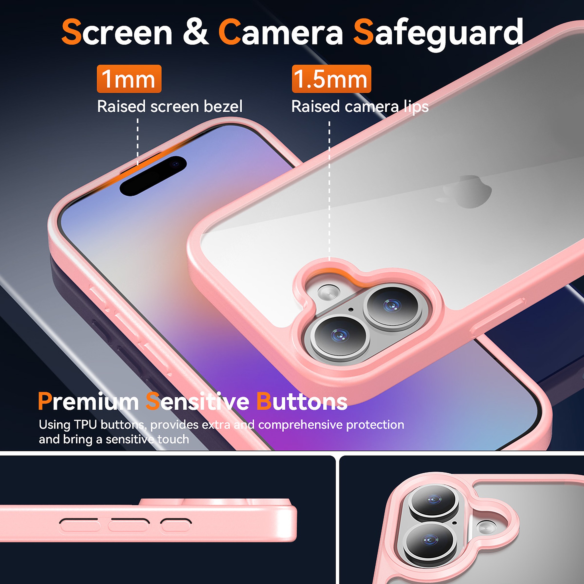 SendaFit Clear Two-in-One Camera-Button Case for iPhone 17 detail 20