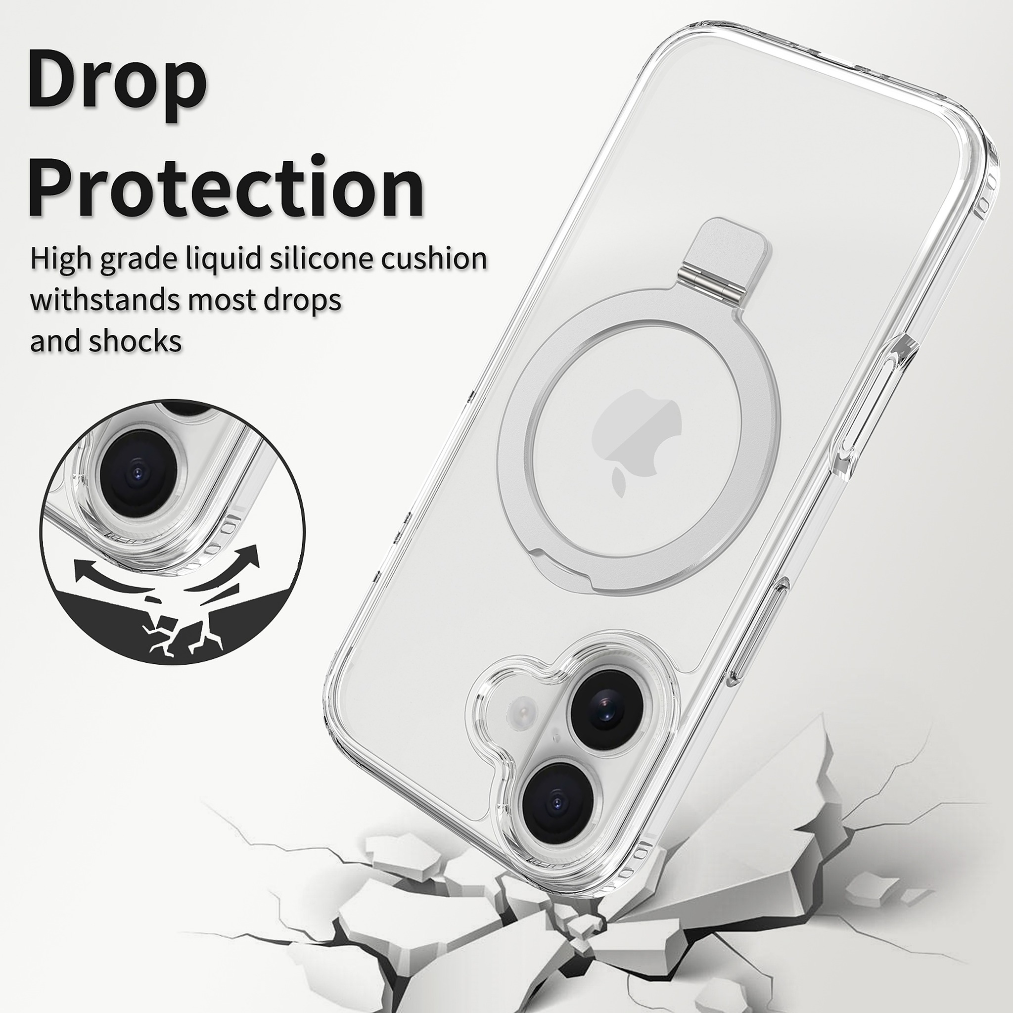 SendaFit Clear Racket-Stand Case for iPhone 17 detail 2
