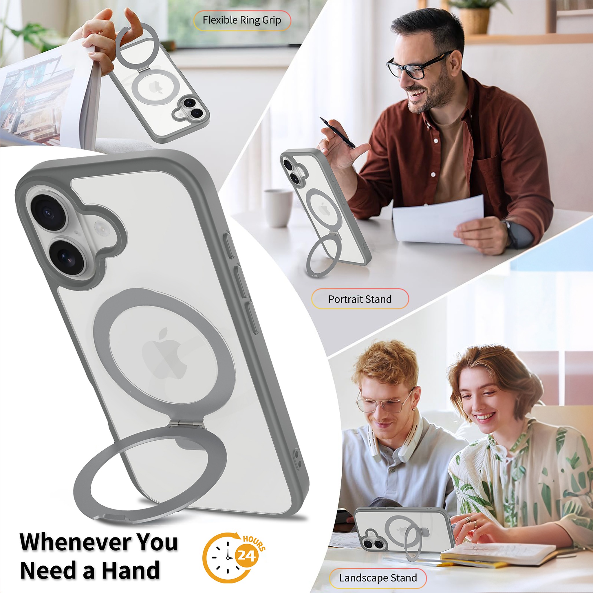 SendaFit Clear Racket-Stand Case for iPhone 17 detail 4