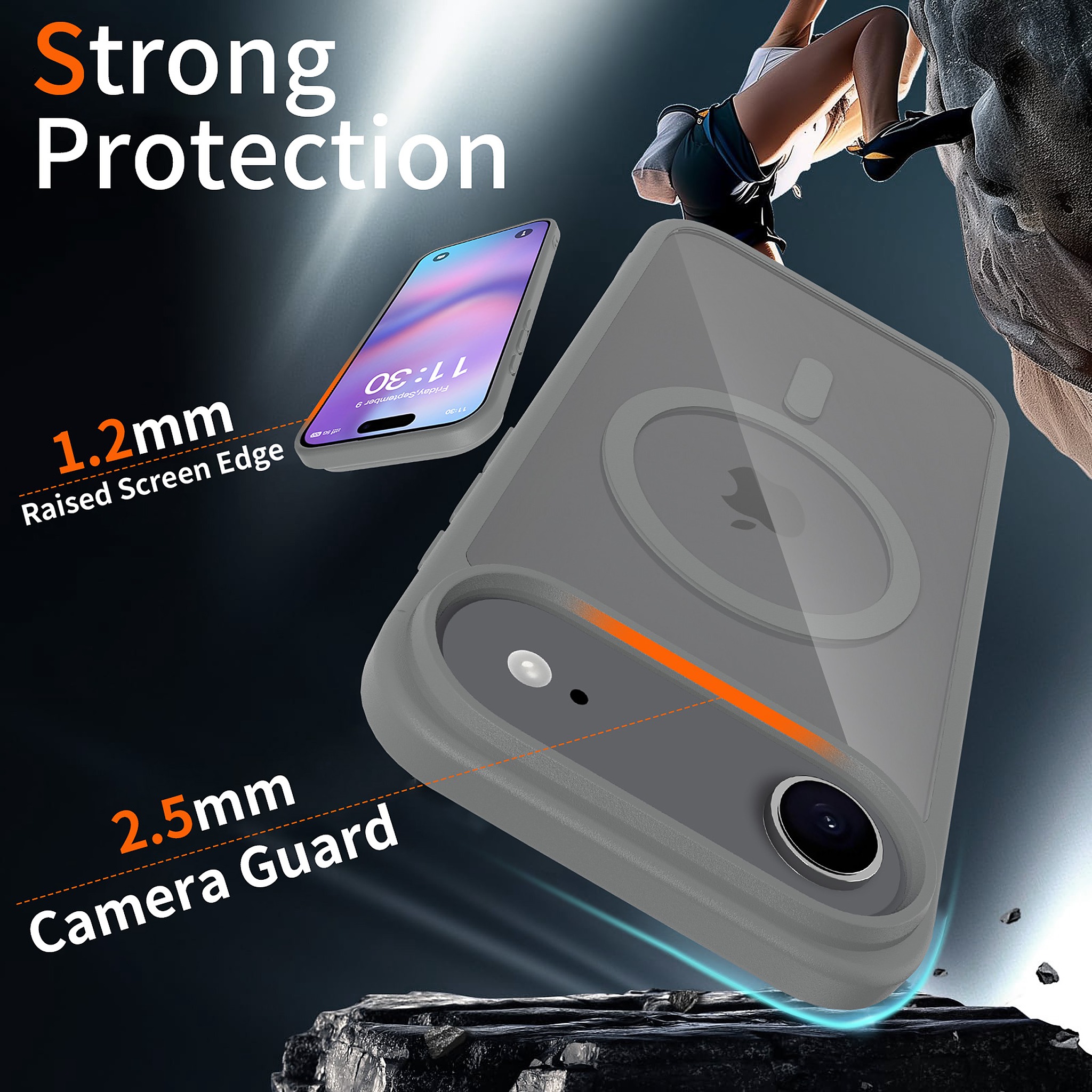 SendaFit Clear Two-in-One Camera-Button MagSafe Case for iPhone 17 Air detail 1