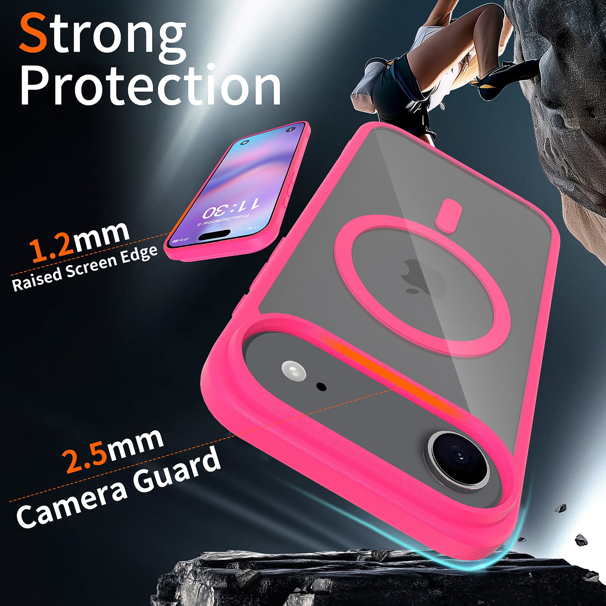 SendaFit Clear Two-in-One Camera-Button MagSafe Case for iPhone 17 Air detail 2