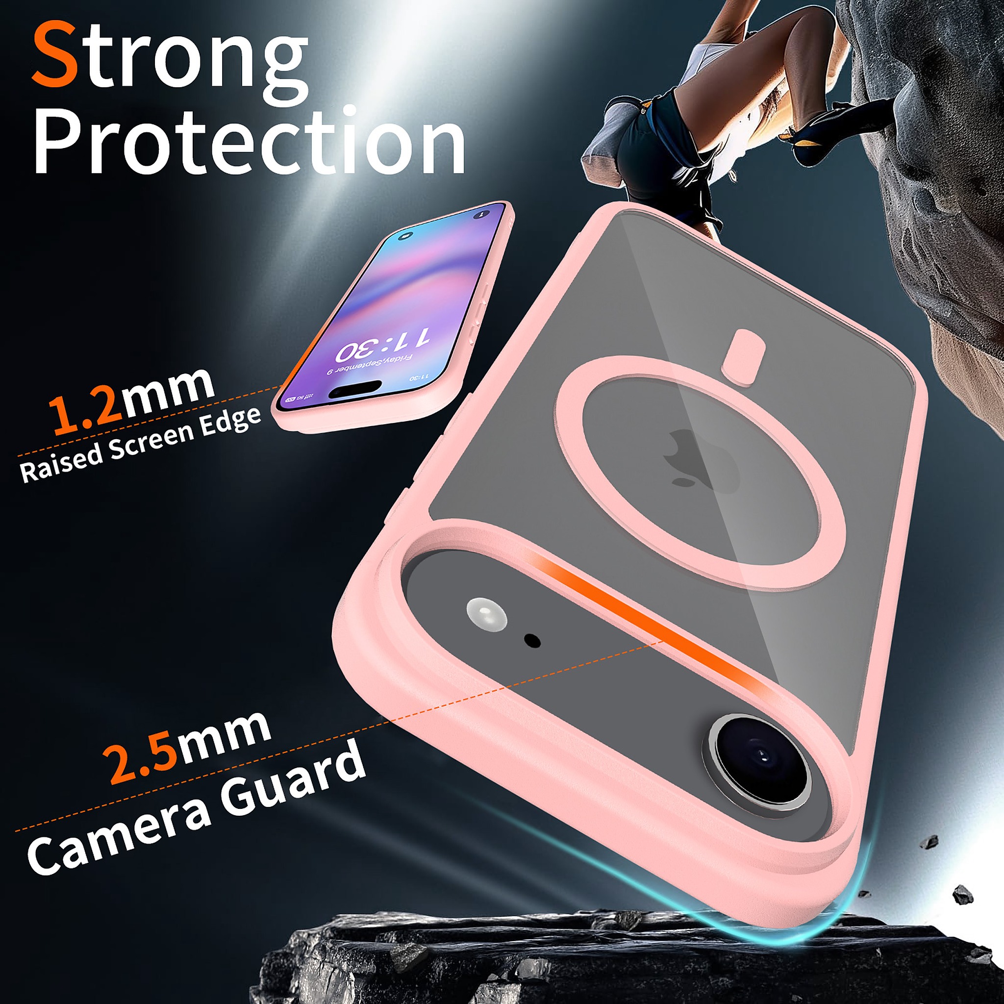 SendaFit Clear Two-in-One Camera-Button MagSafe Case for iPhone 17 Air detail 3