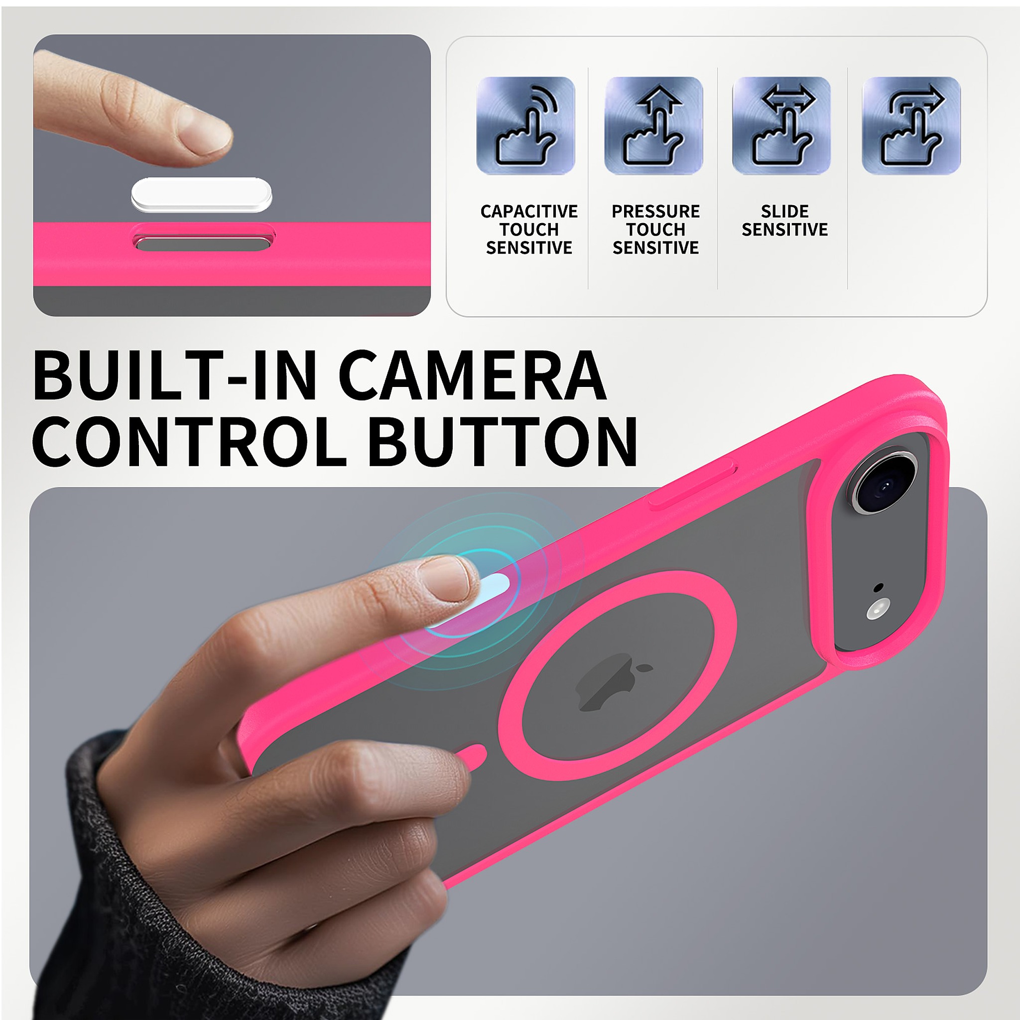 SendaFit Clear Two-in-One Camera-Button MagSafe Case for iPhone 17 Air detail 30