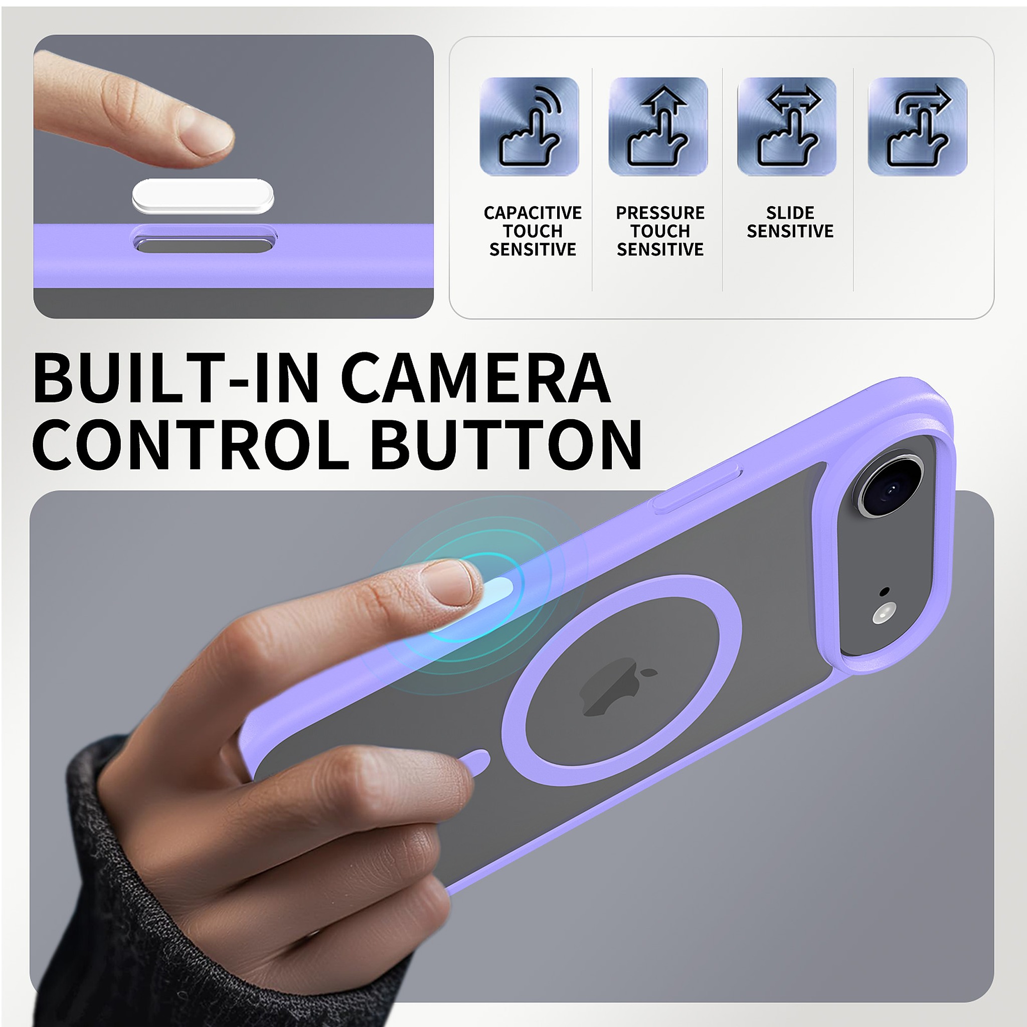 SendaFit Clear Two-in-One Camera-Button MagSafe Case for iPhone 17 Air detail 32
