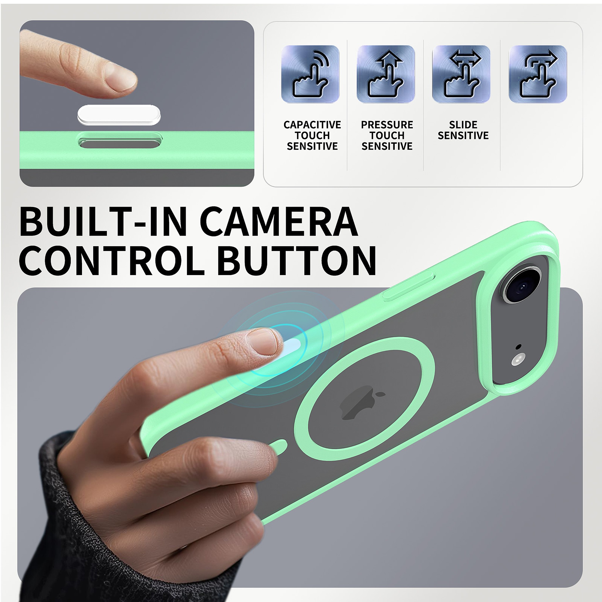 SendaFit Clear Two-in-One Camera-Button MagSafe Case for iPhone 17 Air detail 33