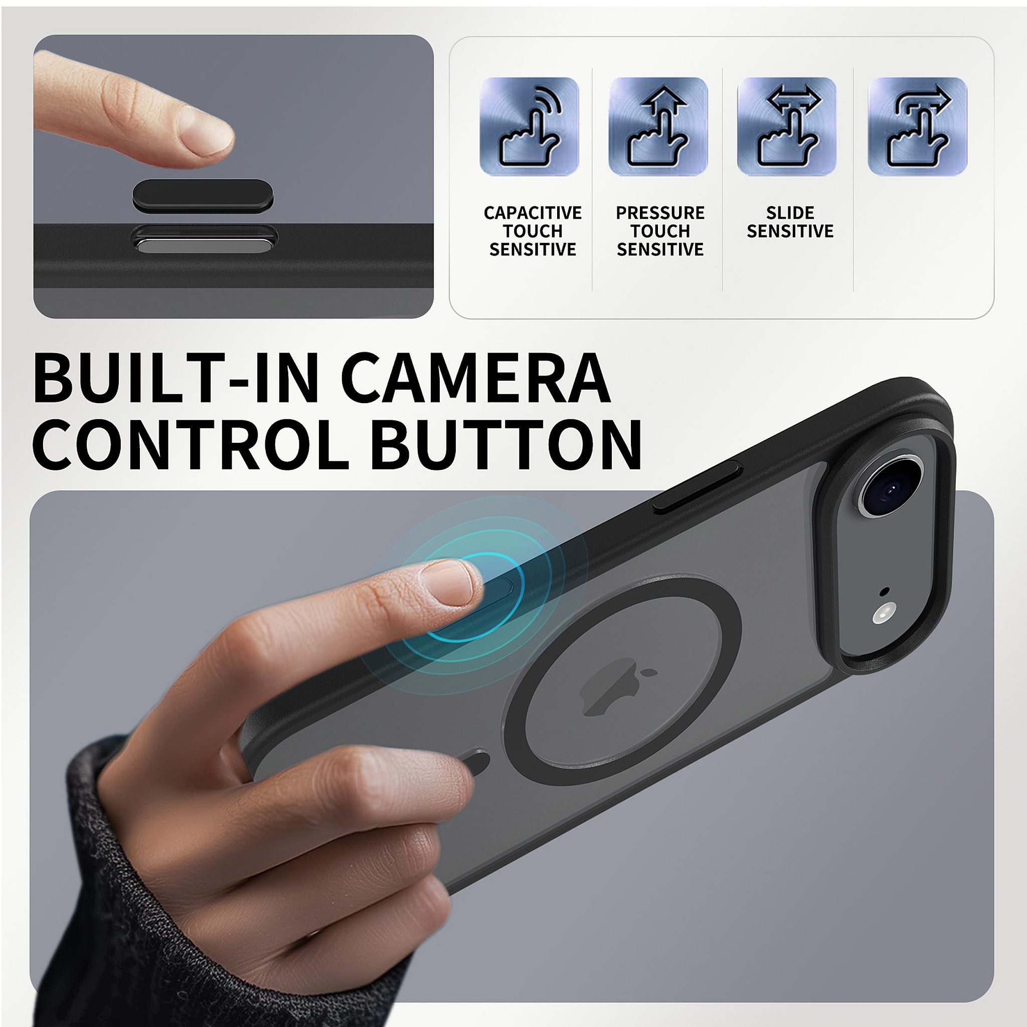 SendaFit Clear Two-in-One Camera-Button MagSafe Case for iPhone 17 Air detail 35
