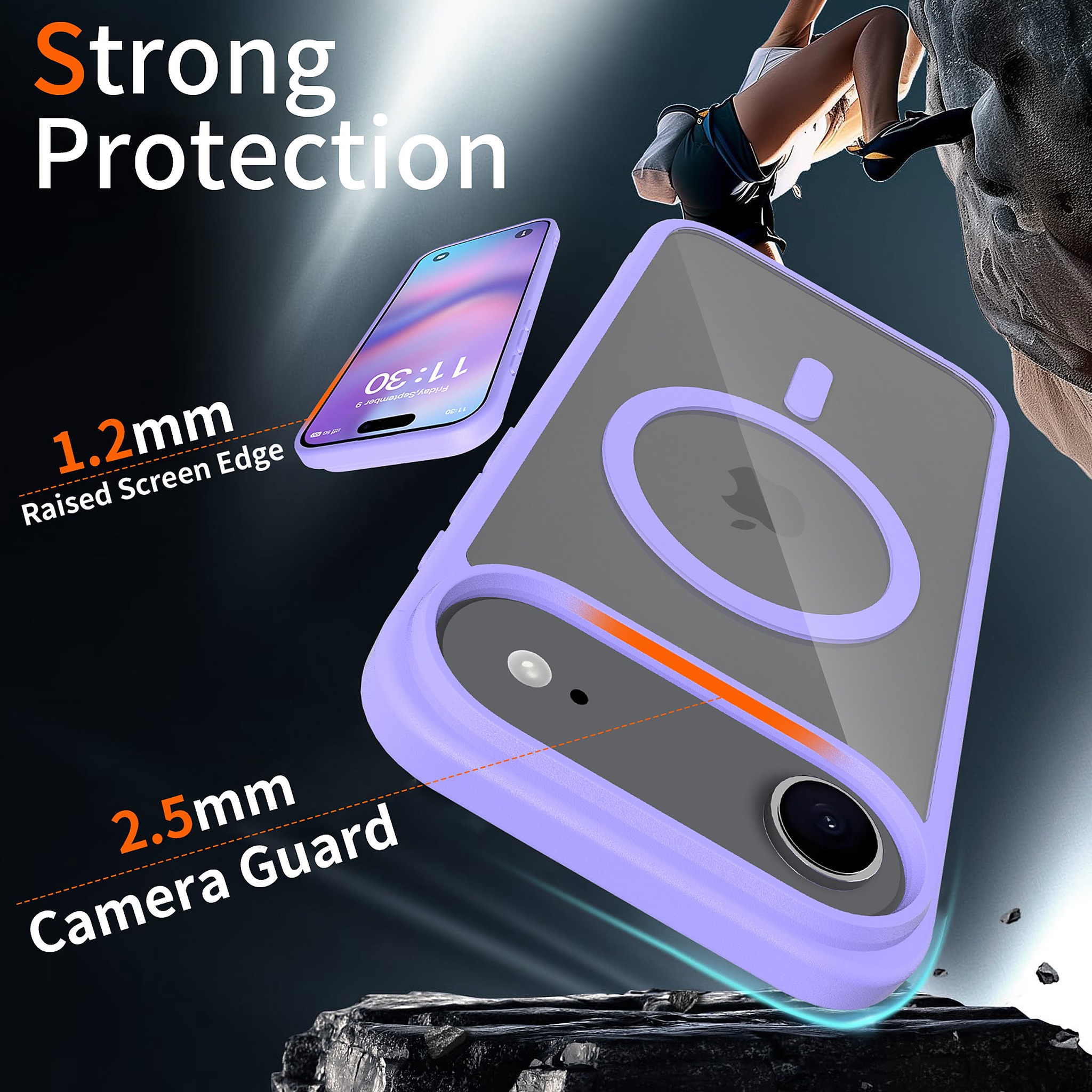 SendaFit Clear Two-in-One Camera-Button MagSafe Case for iPhone 17 Air detail 4