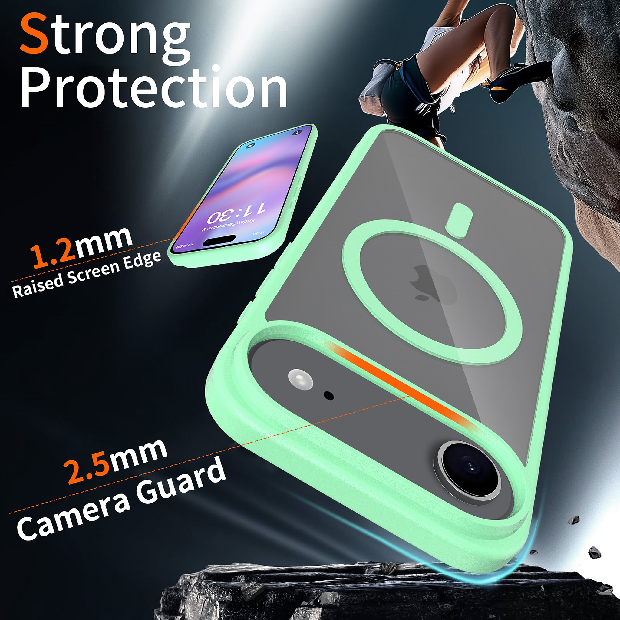 SendaFit Clear Two-in-One Camera-Button MagSafe Case for iPhone 17 Air detail 5