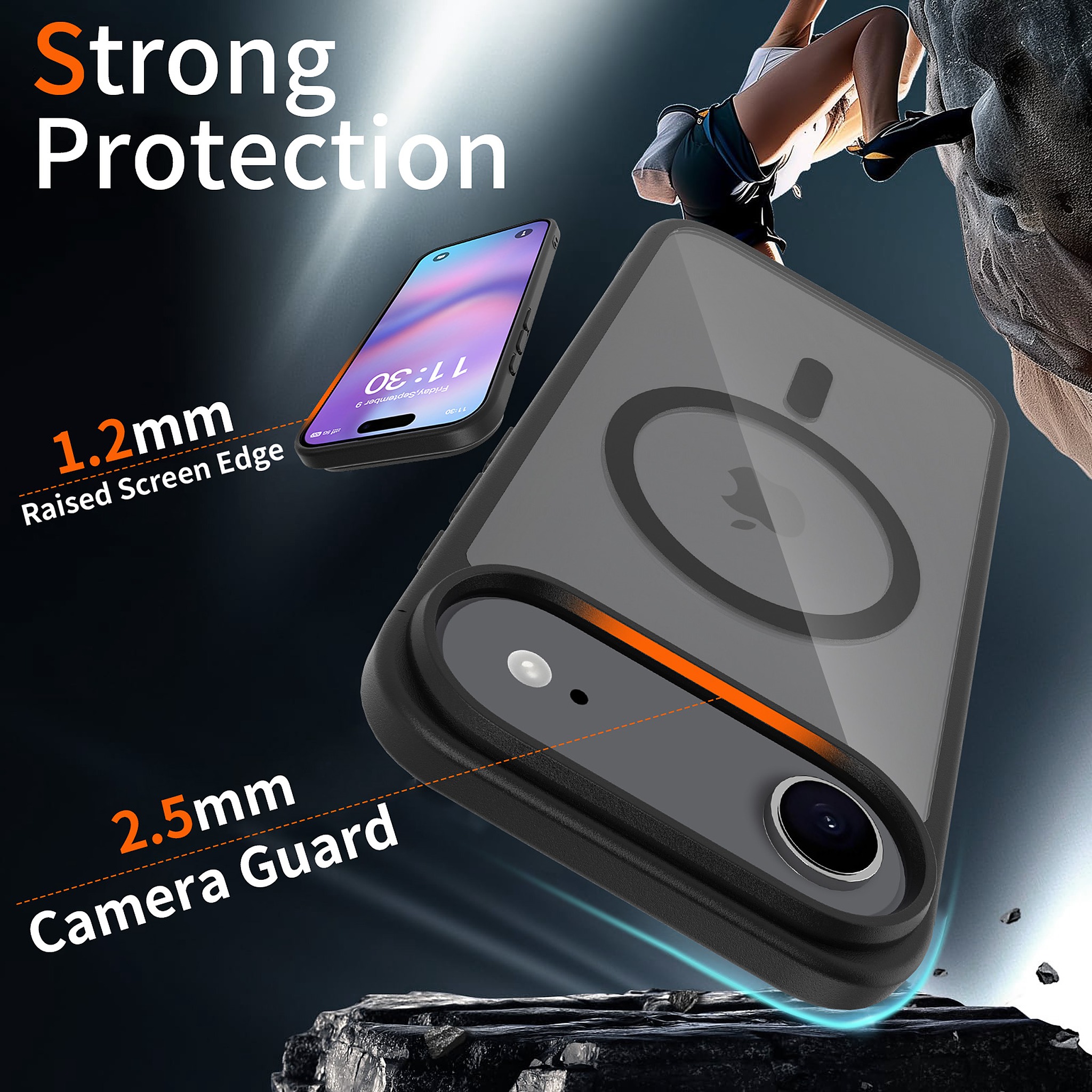 SendaFit Clear Two-in-One Camera-Button MagSafe Case for iPhone 17 Air detail 7