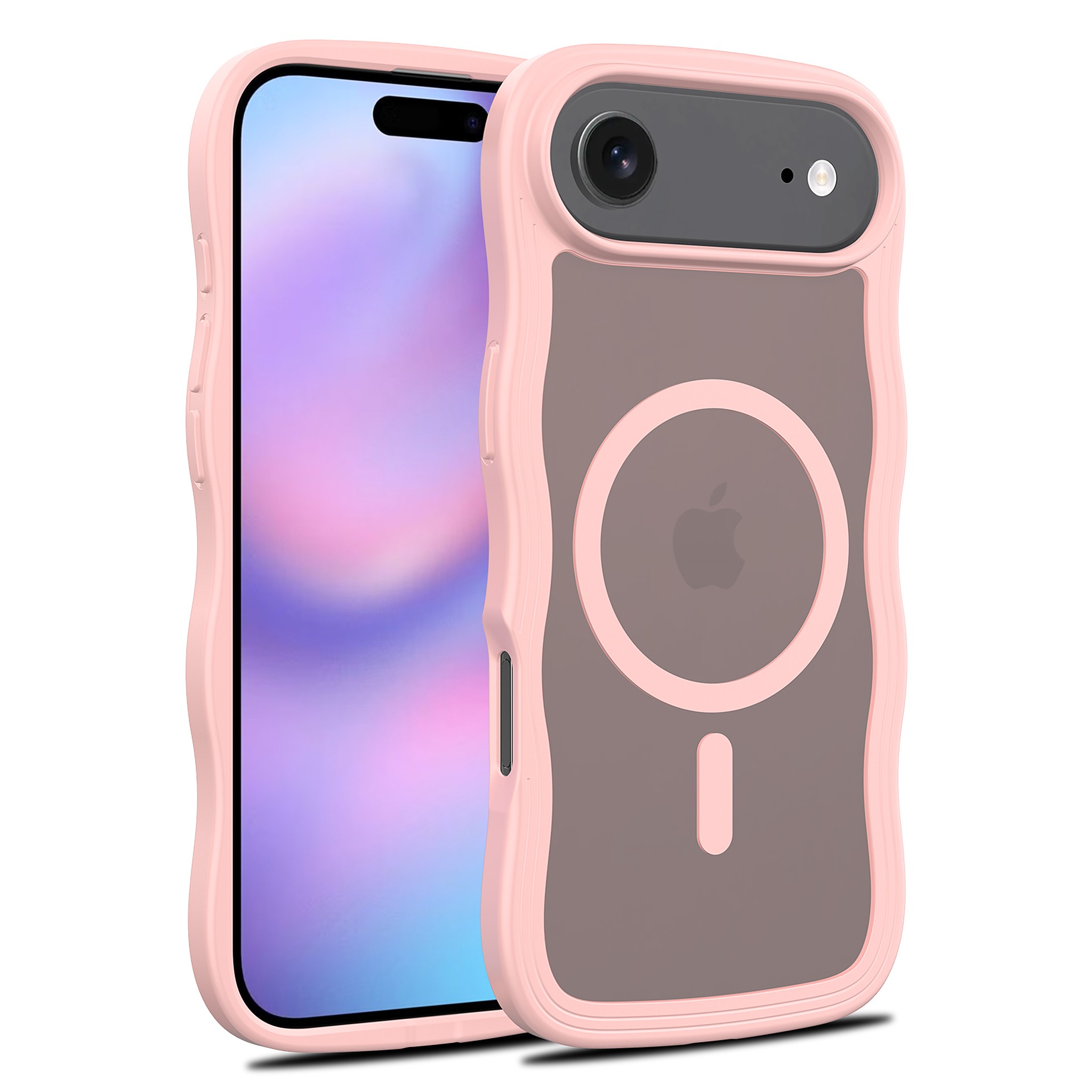 SendaFit Wavy Matte Two-in-One MagSafe Case for iPhone 17 Air - Light Pink
